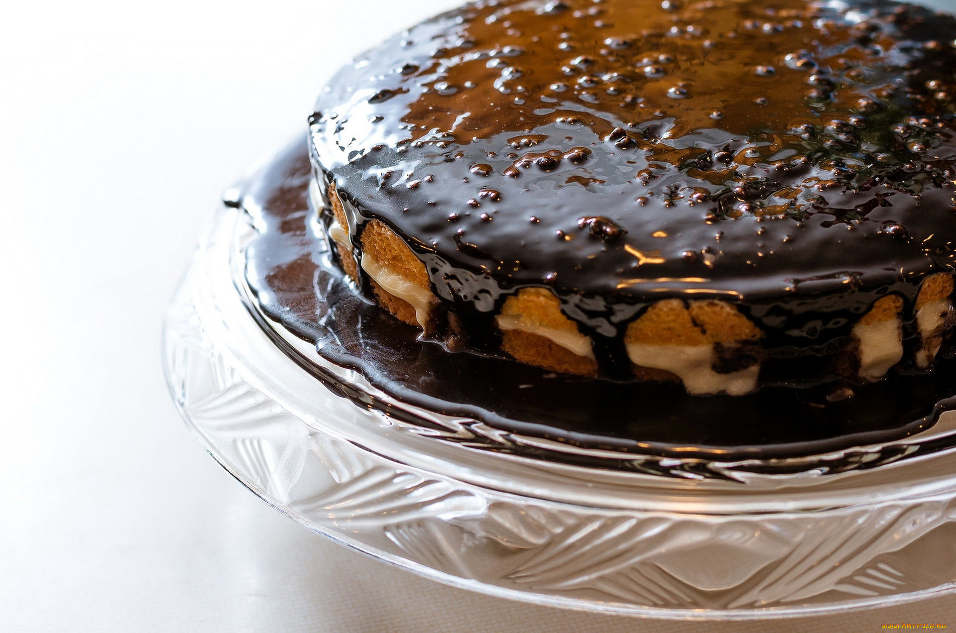 еда, торты, шоколадная, торт, глазурь
