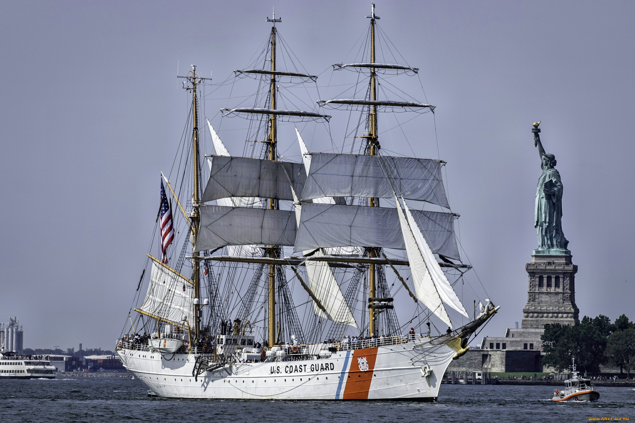 uscgc, eagle, корабли, парусники, паруса, мачты