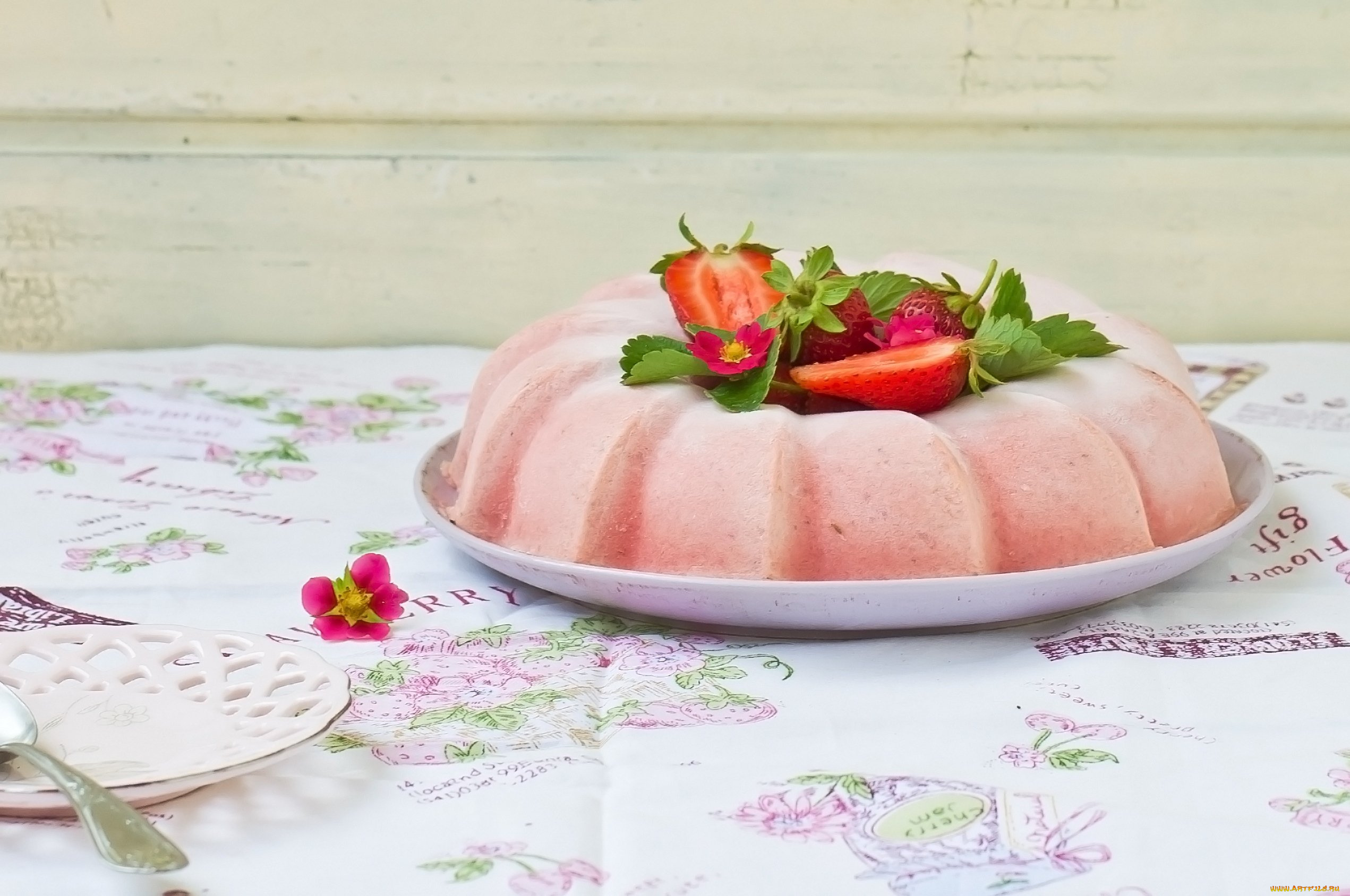 еда, мороженое, , десерты, клубника, десерт, желе, лакомство