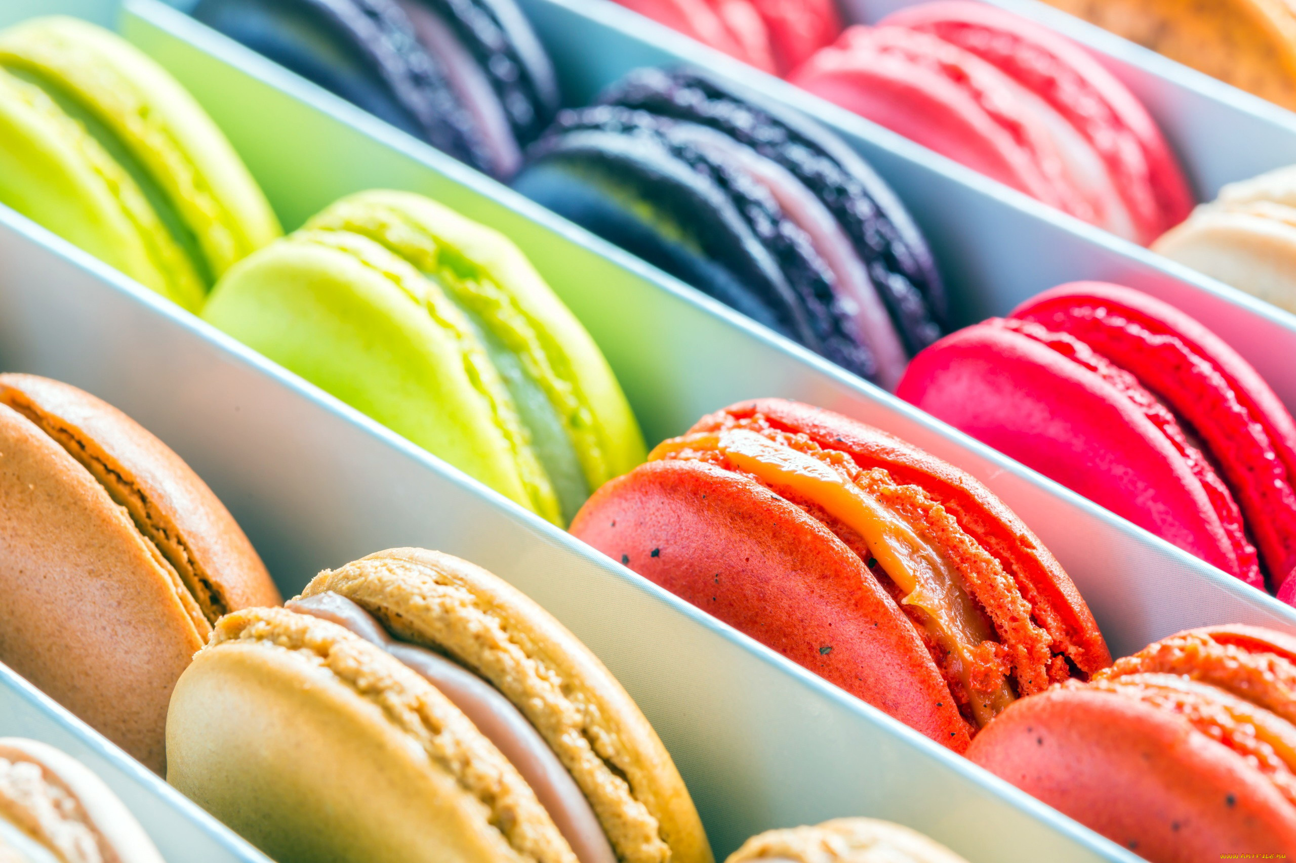 еда, макаруны, ассорти