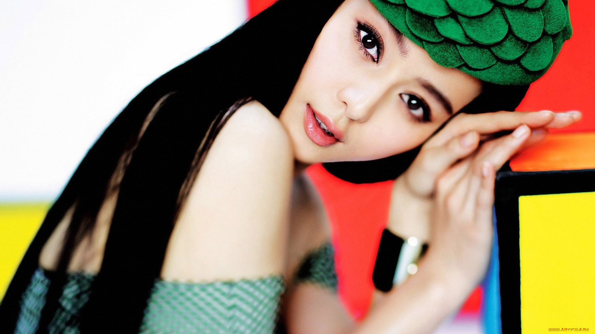 девушки, fan, bingbing, взгляд, поза