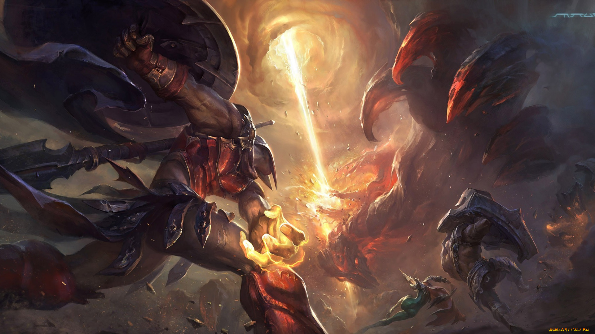 видео, игры, league, of, legends, бой, когти, луч