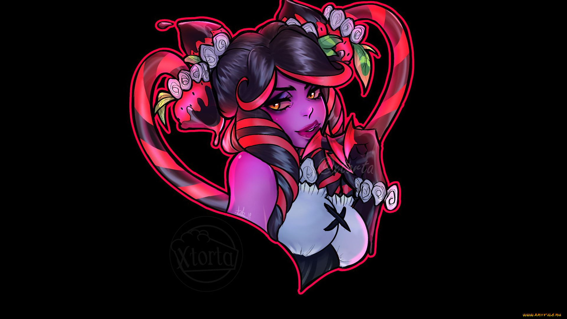 видео, игры, league, of, legends, девушка, сердечко, evelynn