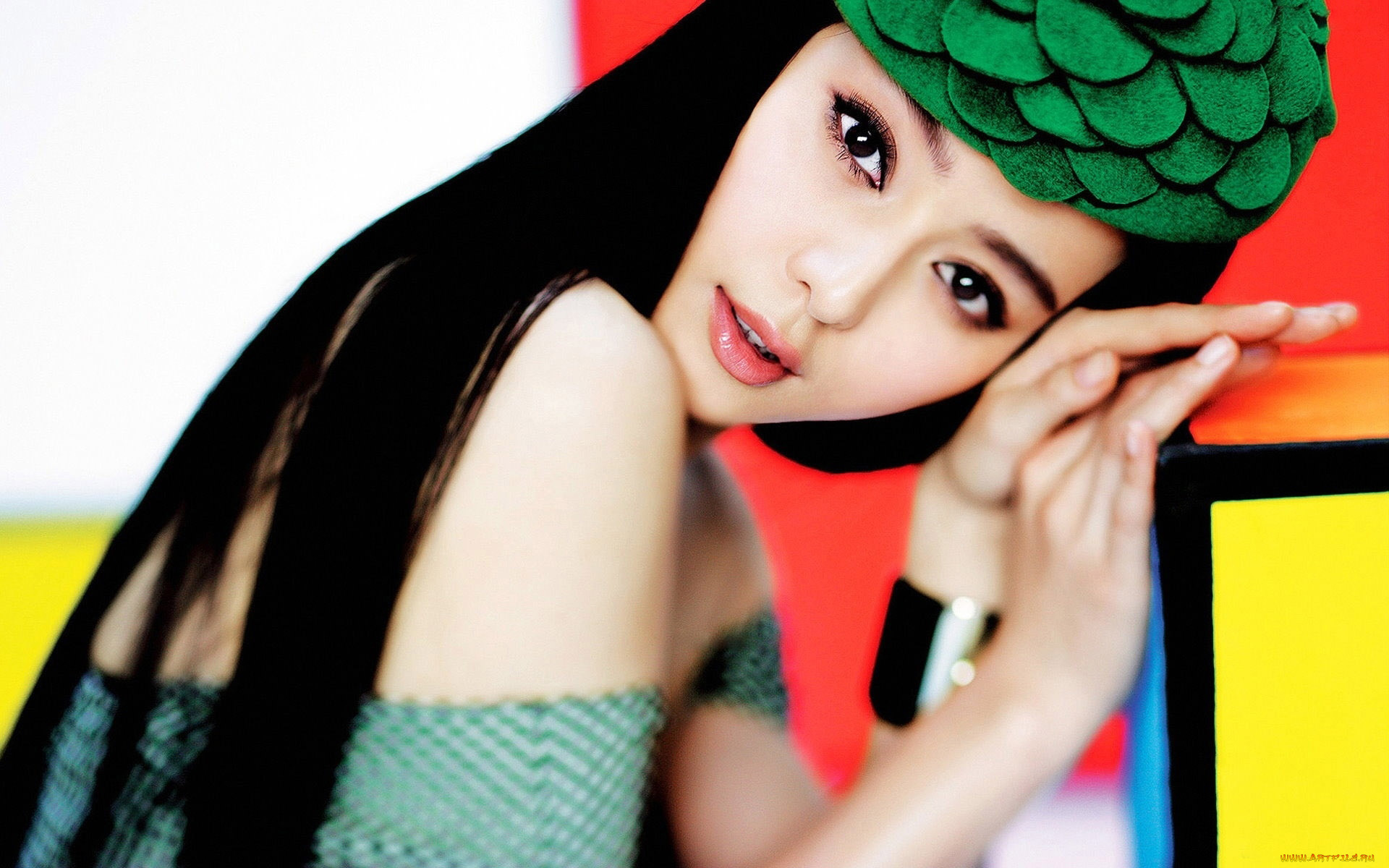 девушки, fan, bingbing, взгляд, поза