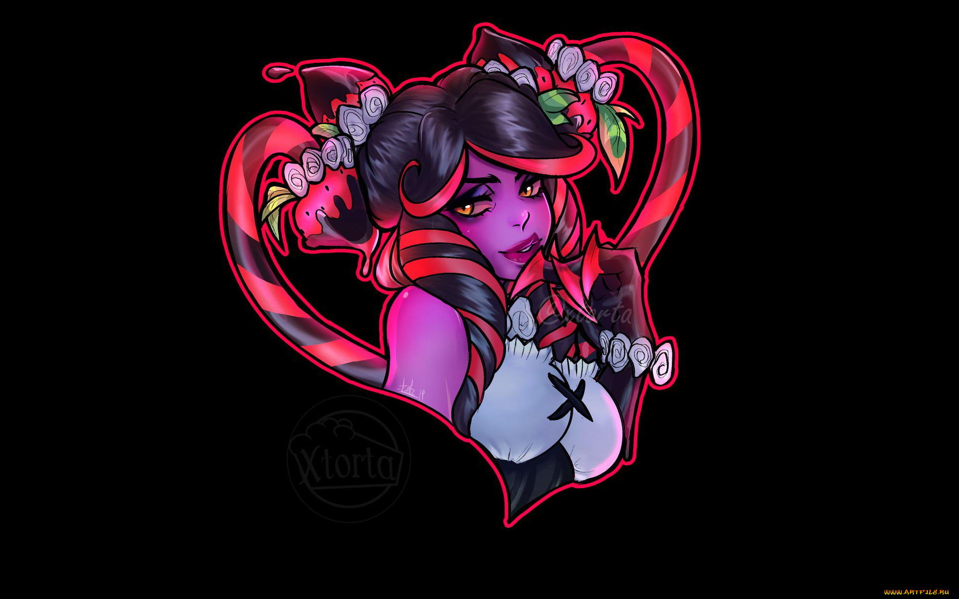 видео, игры, league, of, legends, девушка, сердечко, evelynn