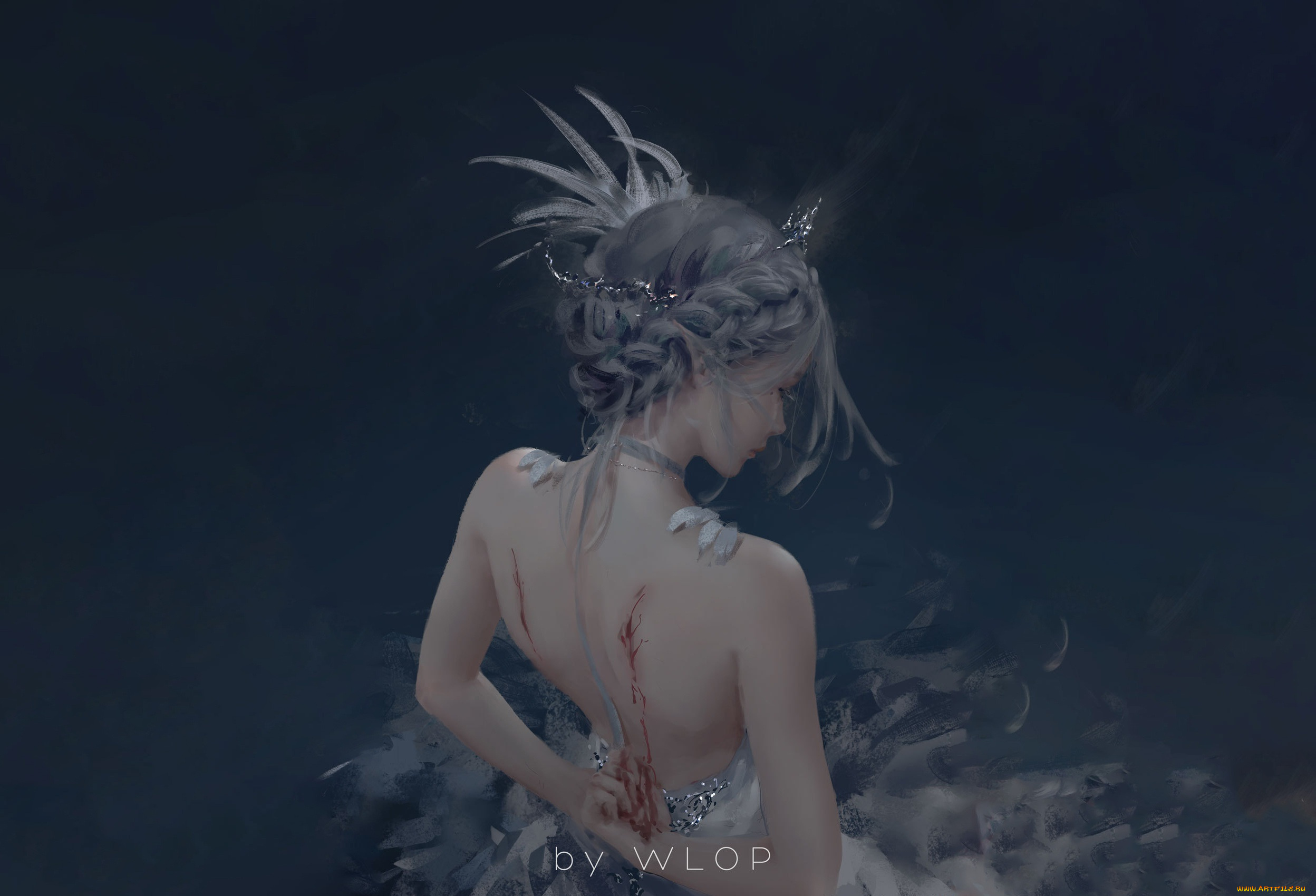 ghost, blade, фэнтези, _ghost, blade, , , призрачный, клинок, wlop