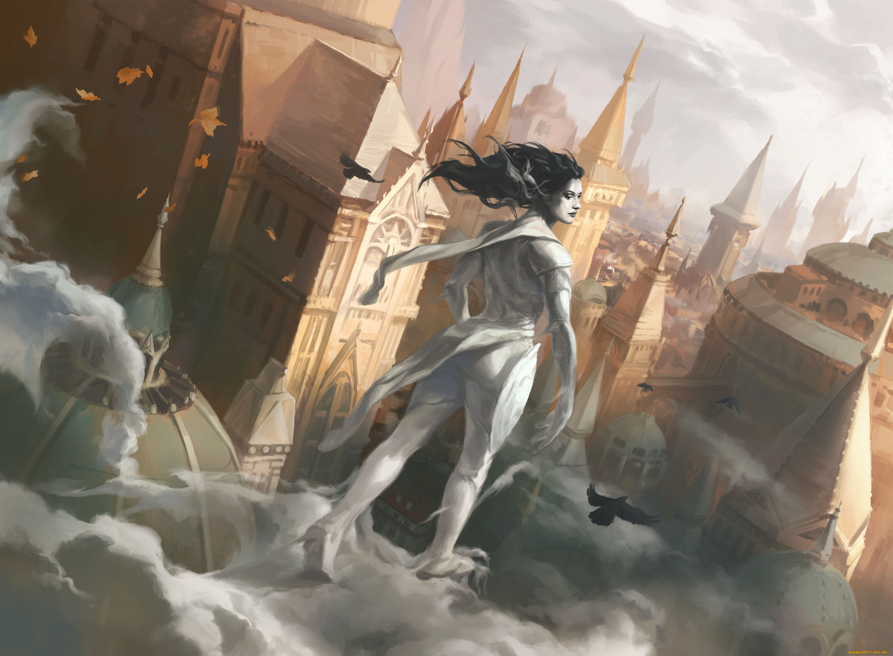 magic, , the, gathering, видео, игры, , the, gathering, -, other, девушка, фон, дух, город