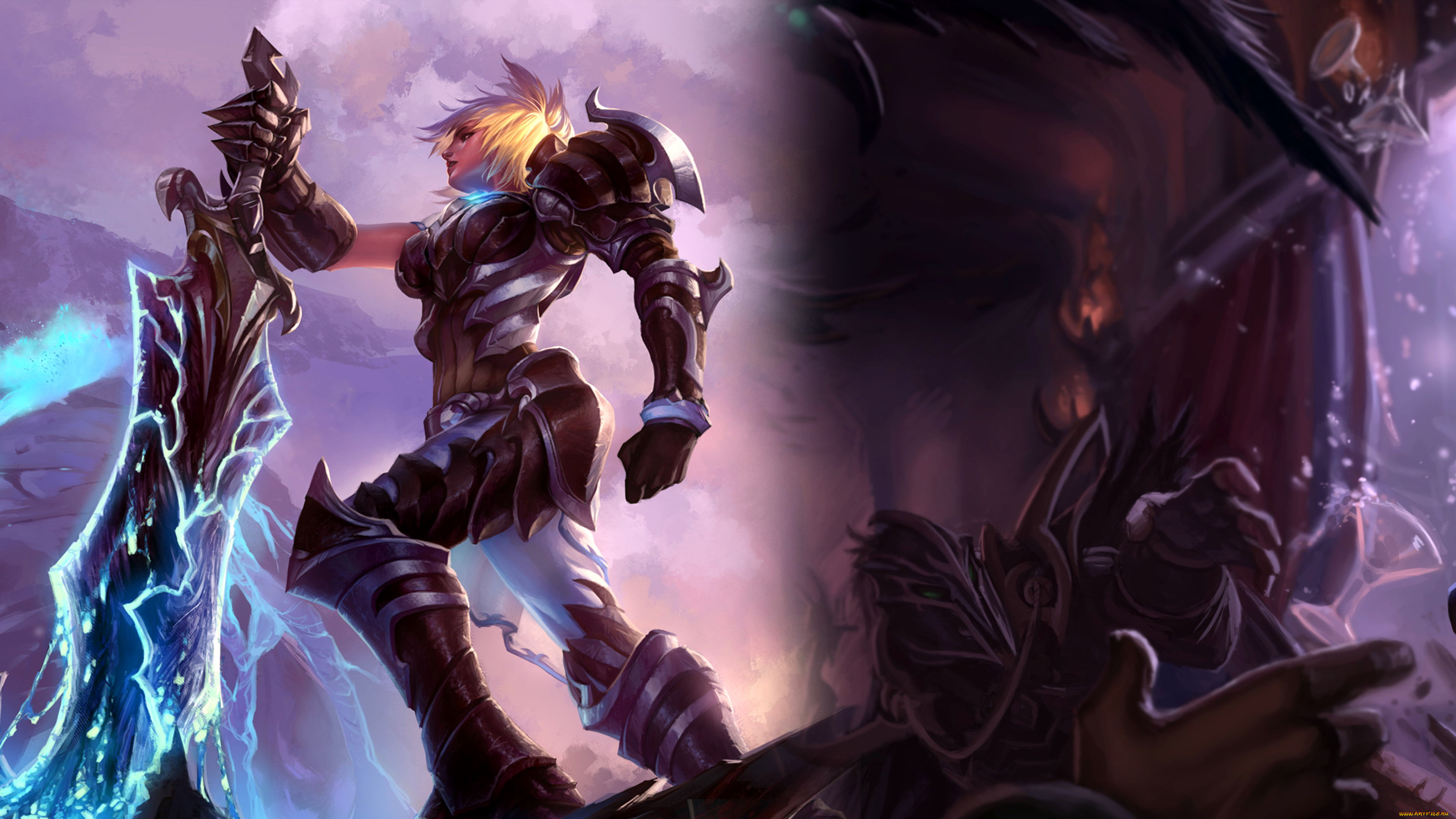 видео, игры, league, of, legends, riven, доспехи, меч