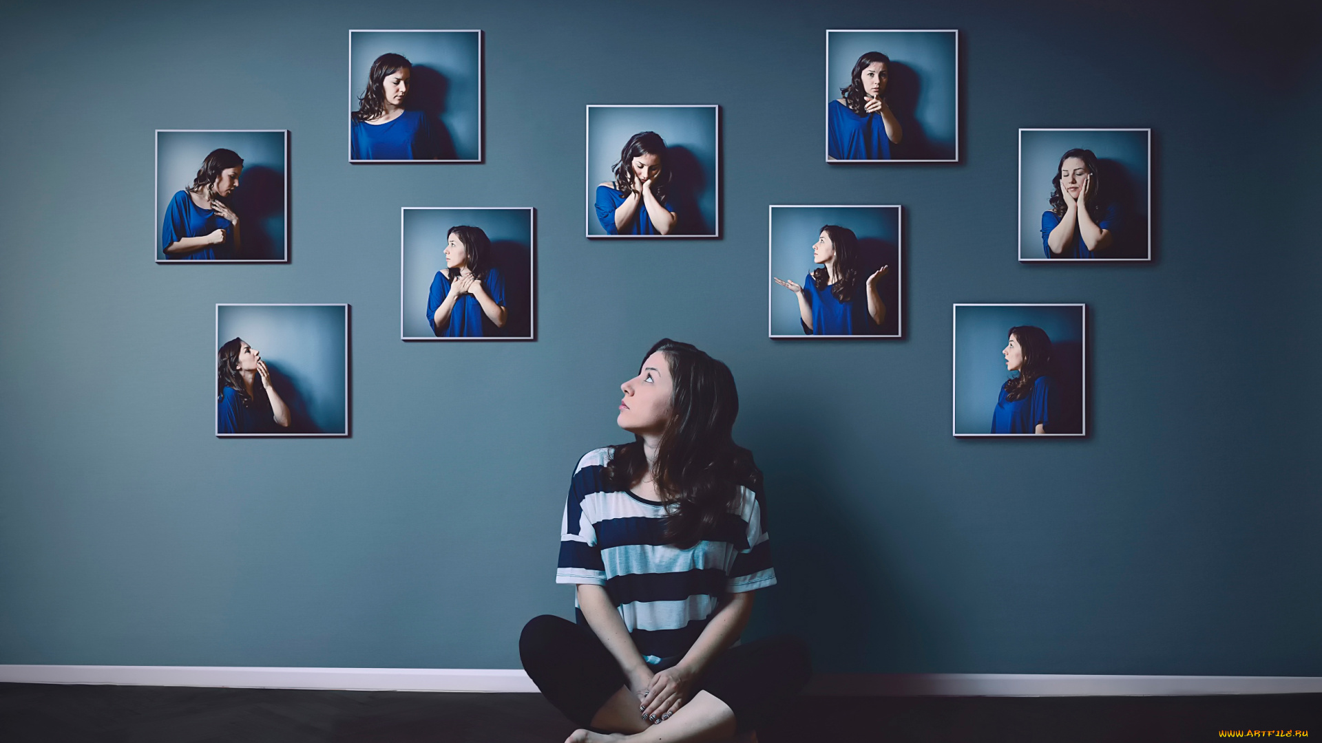 девушки, -, брюнетки, , шатенки, брюнетка, футболка, портреты, эмоции