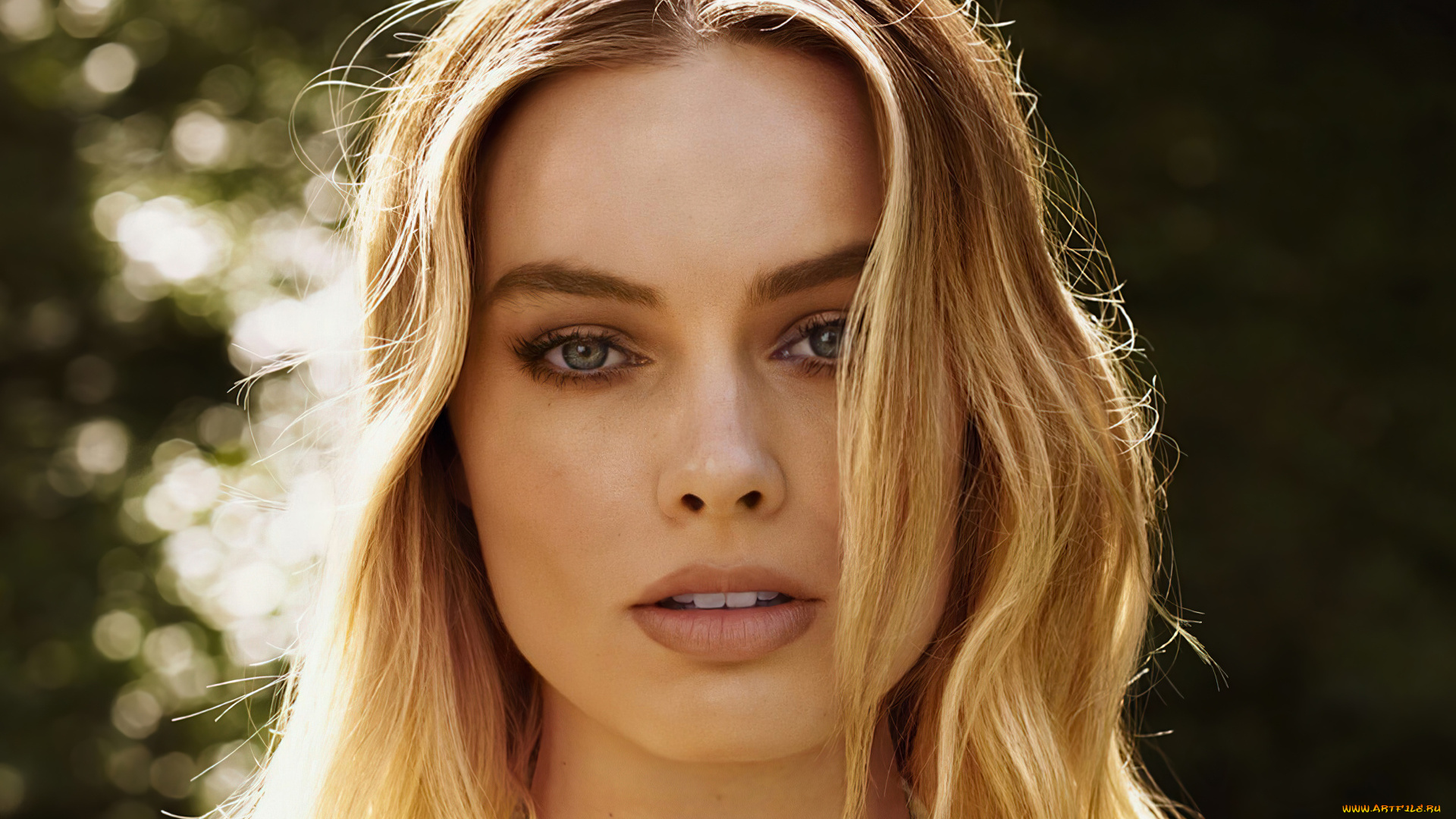 девушки, margot, robbie, блондинка, лицо