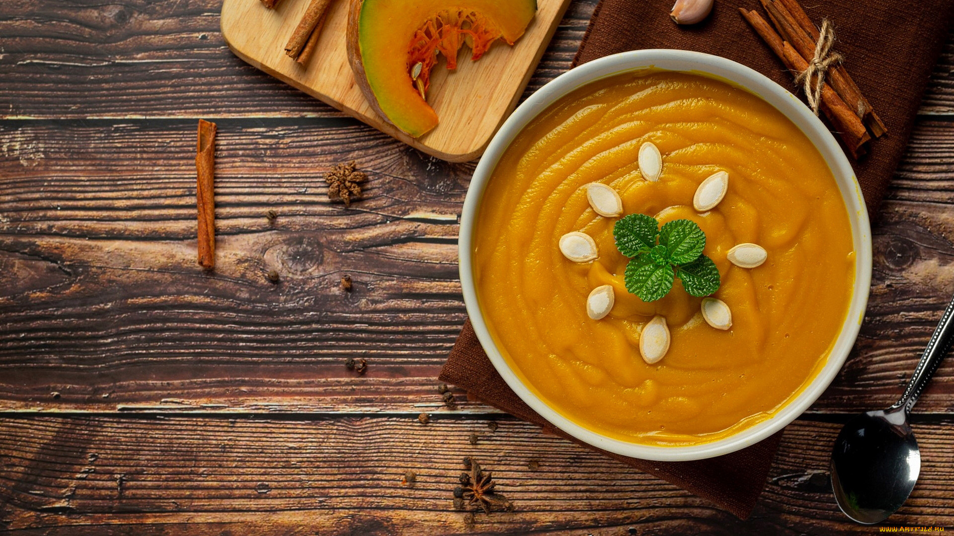 еда, первые, блюда, тыквенный, крем-суп