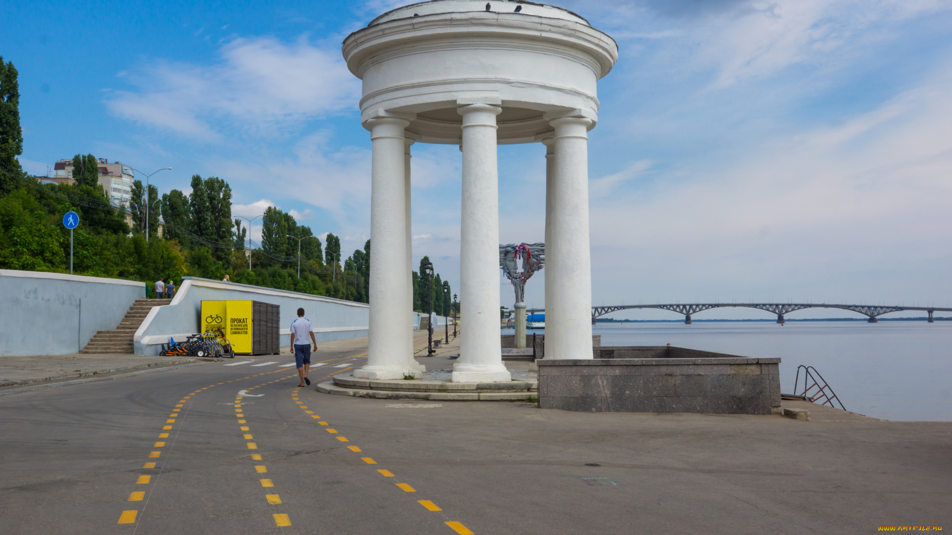 города, -, улицы, , площади, , набережные, ротонда, набережная, космонавтов, волга, саратов, россия