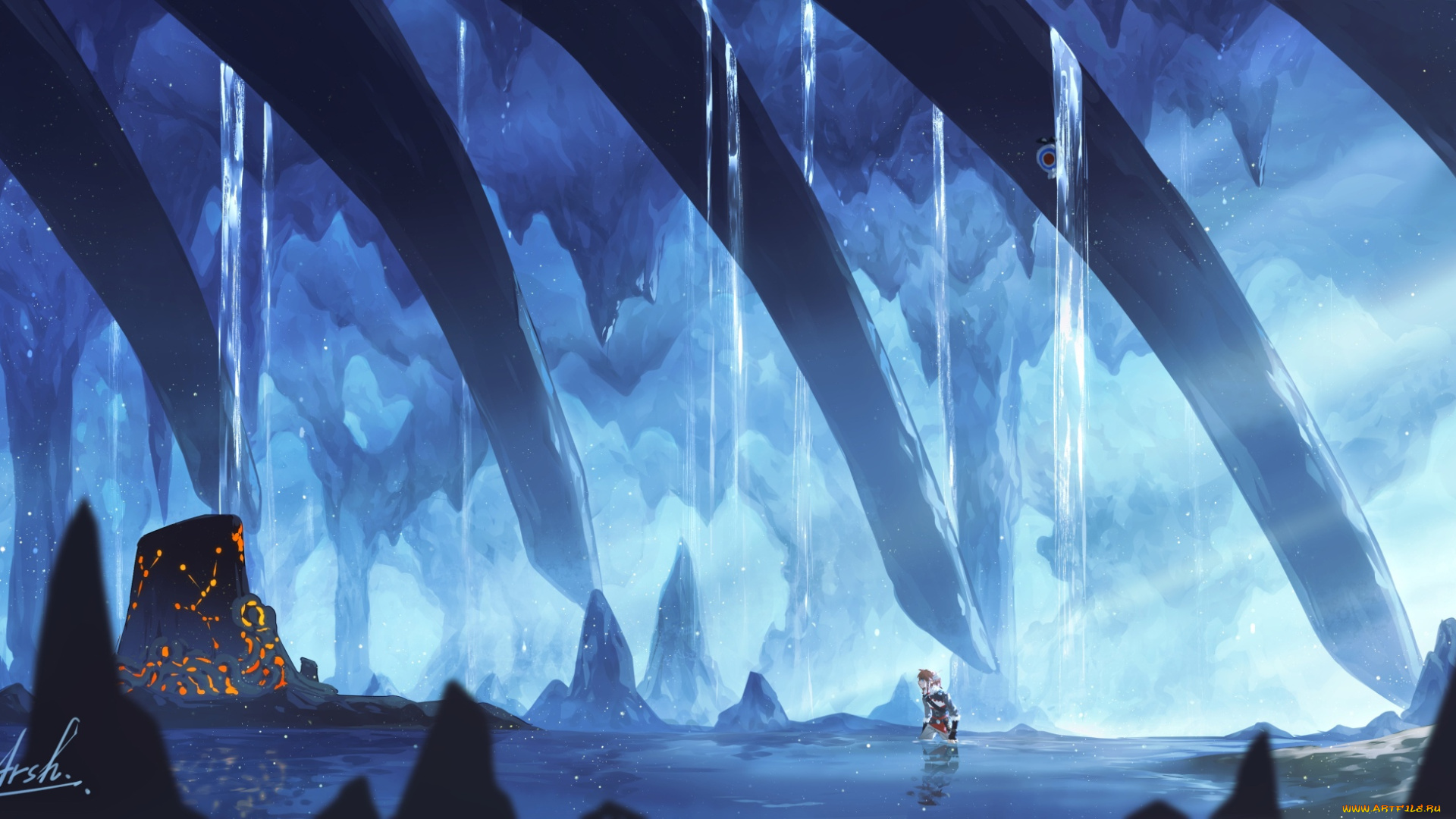 видео, игры, the, legend, of, zelda, линк, озеро, пещера