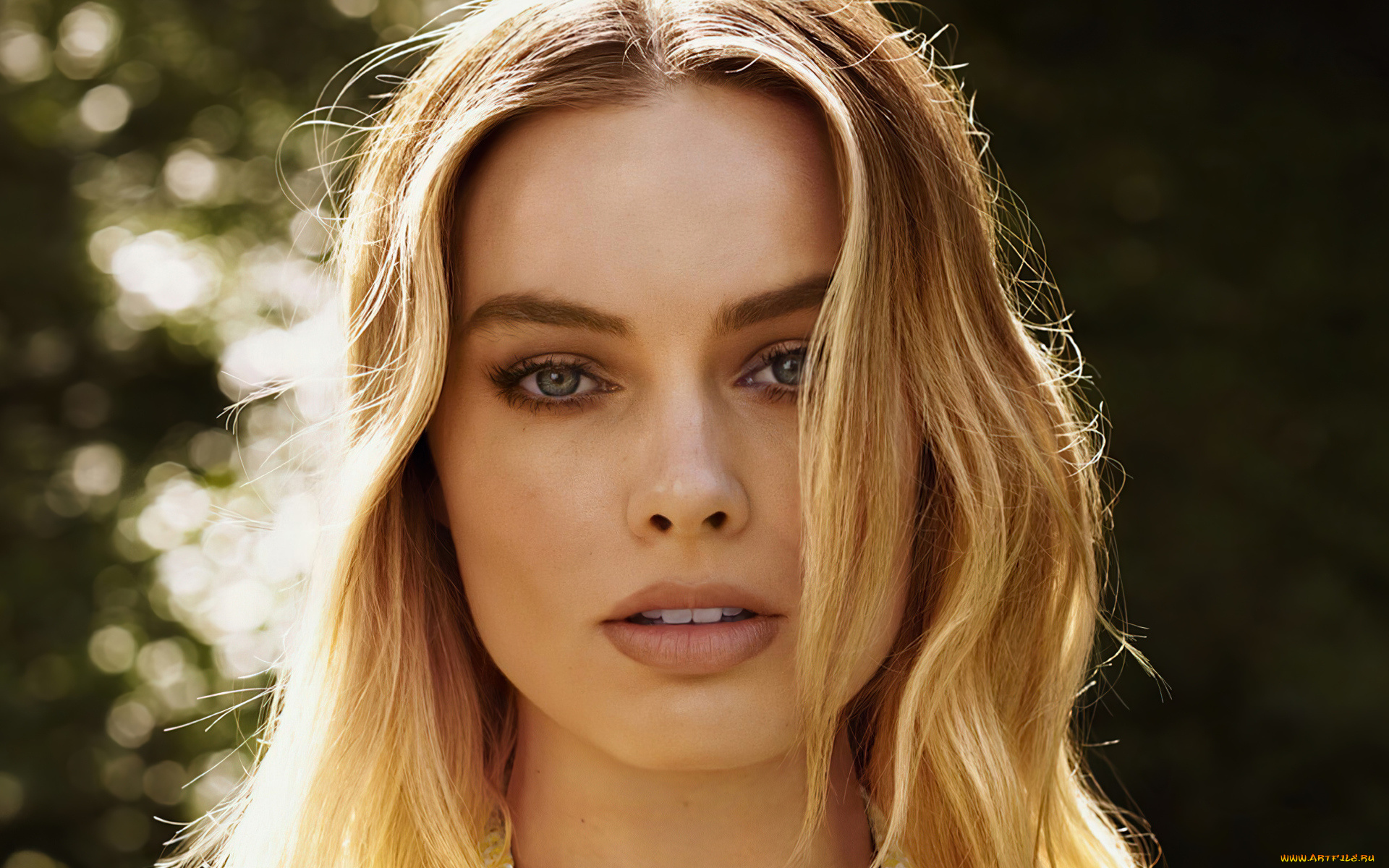 девушки, margot, robbie, блондинка, лицо