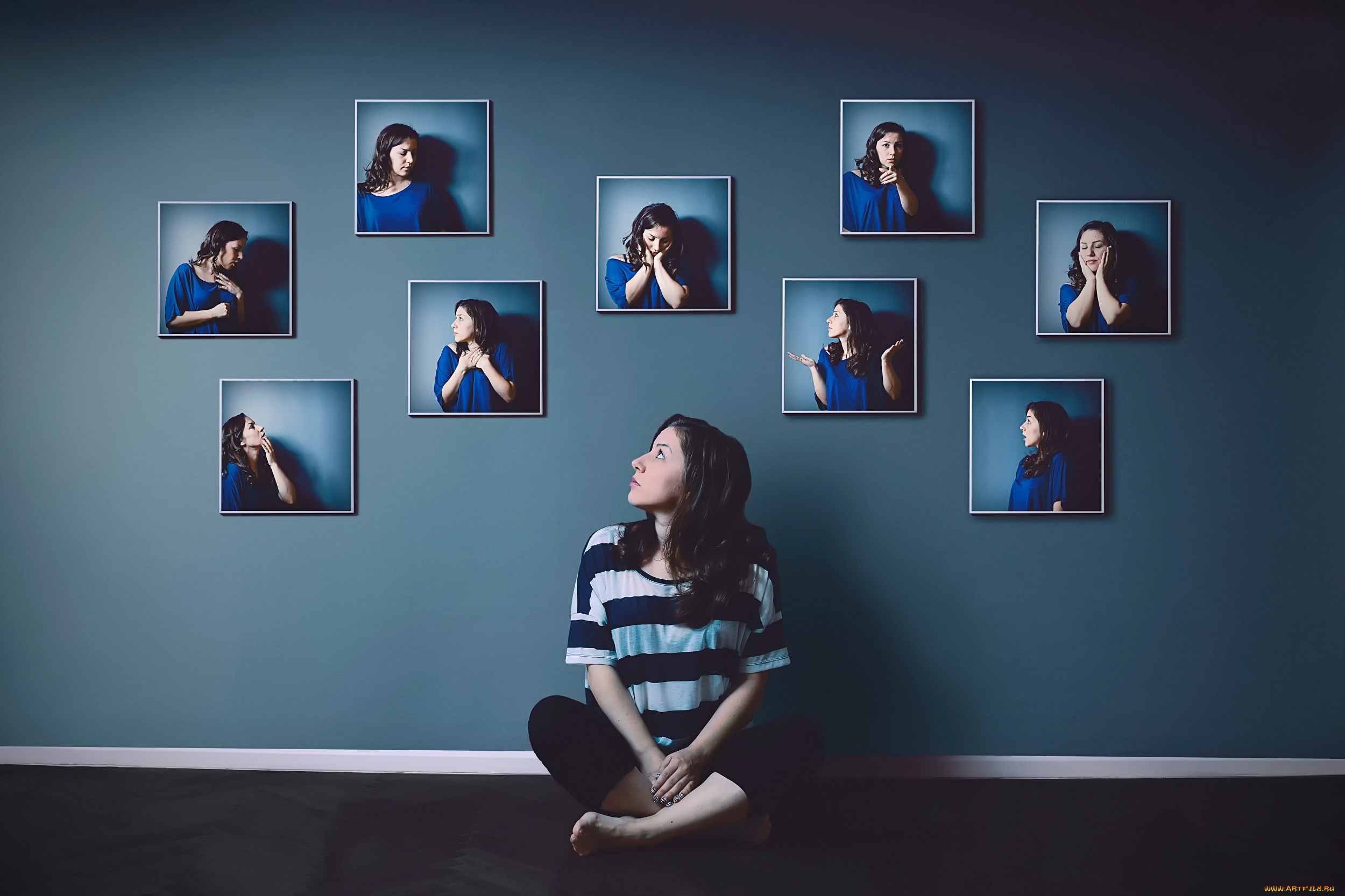 девушки, -, брюнетки, , шатенки, брюнетка, футболка, портреты, эмоции