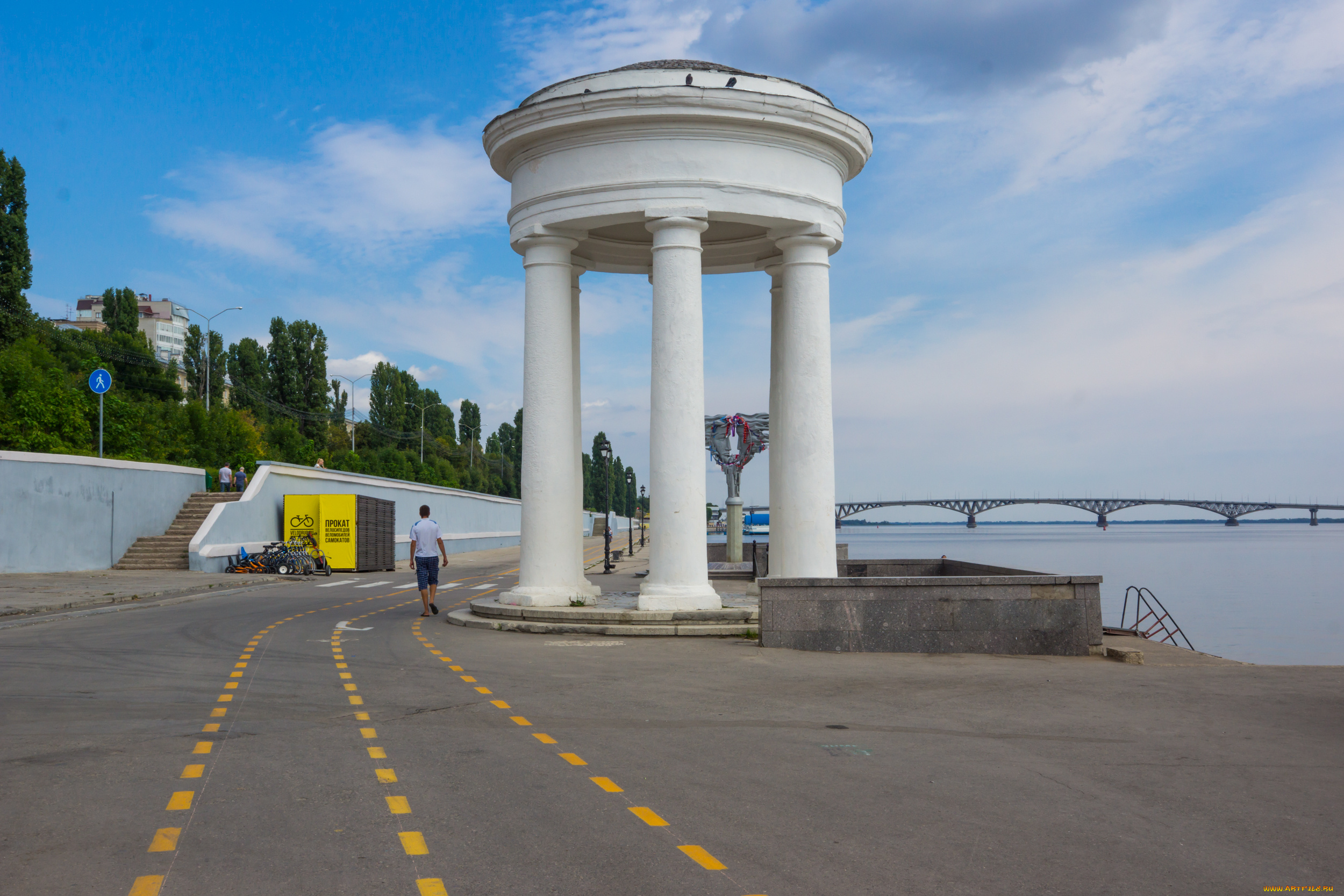 города, -, улицы, , площади, , набережные, ротонда, набережная, космонавтов, волга, саратов, россия