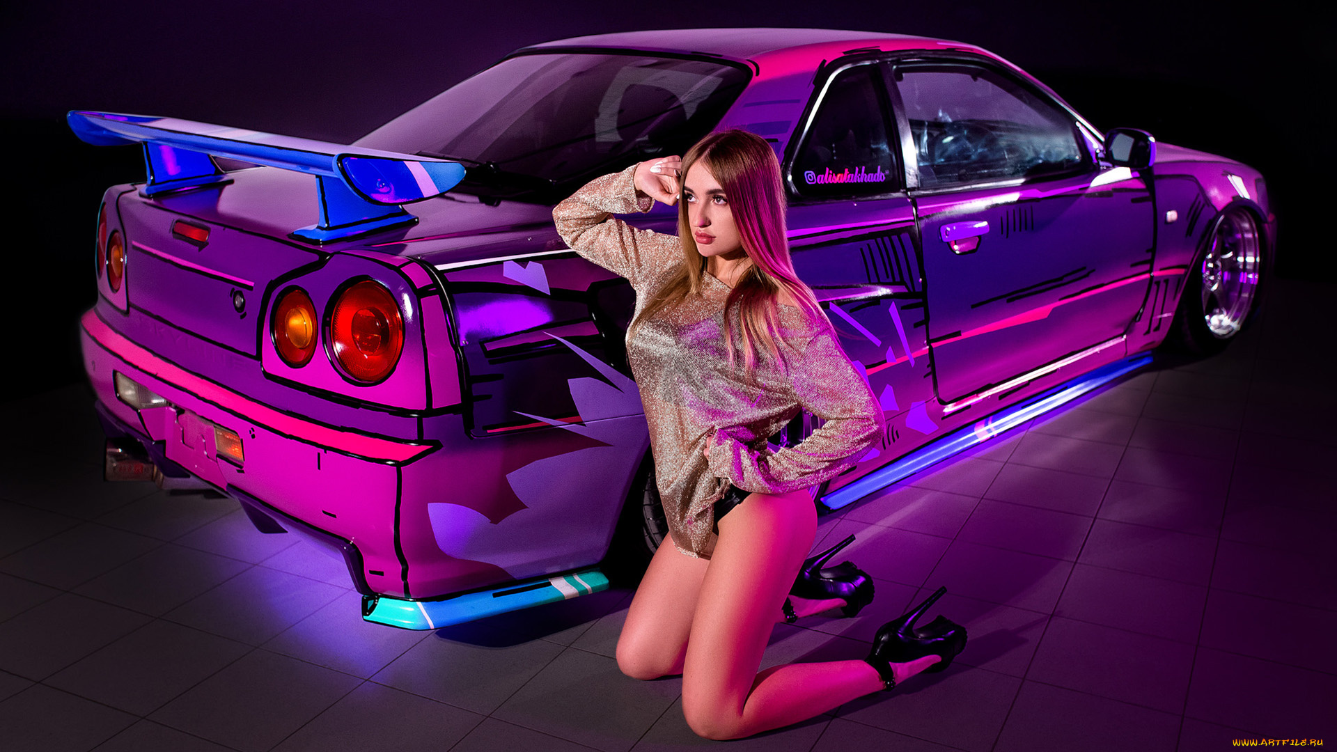 автомобили, -авто, с, девушками, красивая, девушка, авто