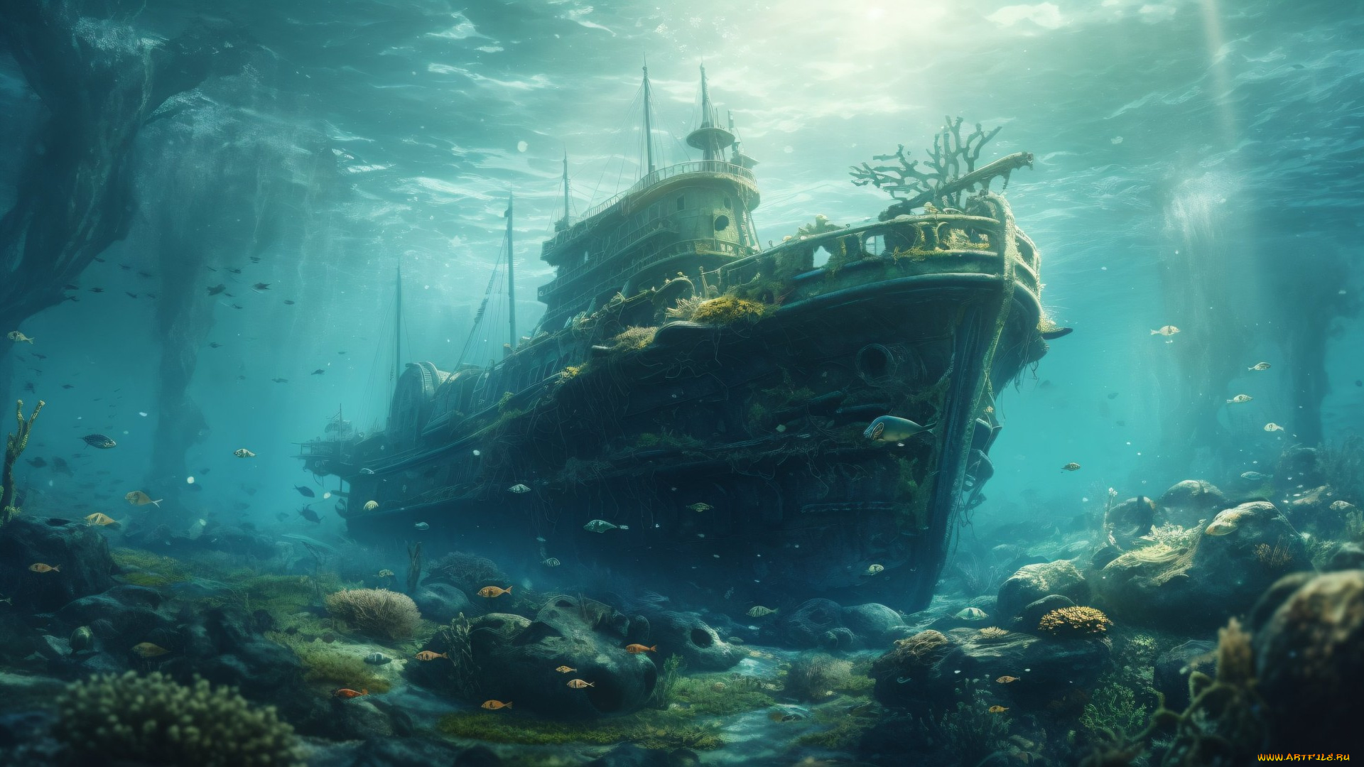 фэнтези, корабли, нейросети, графика, нейроарт, ai, art, нейронные, сети, рисунки, нейро, искусство