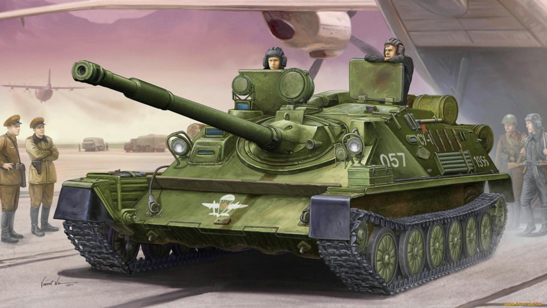 рисованные, армия, танк