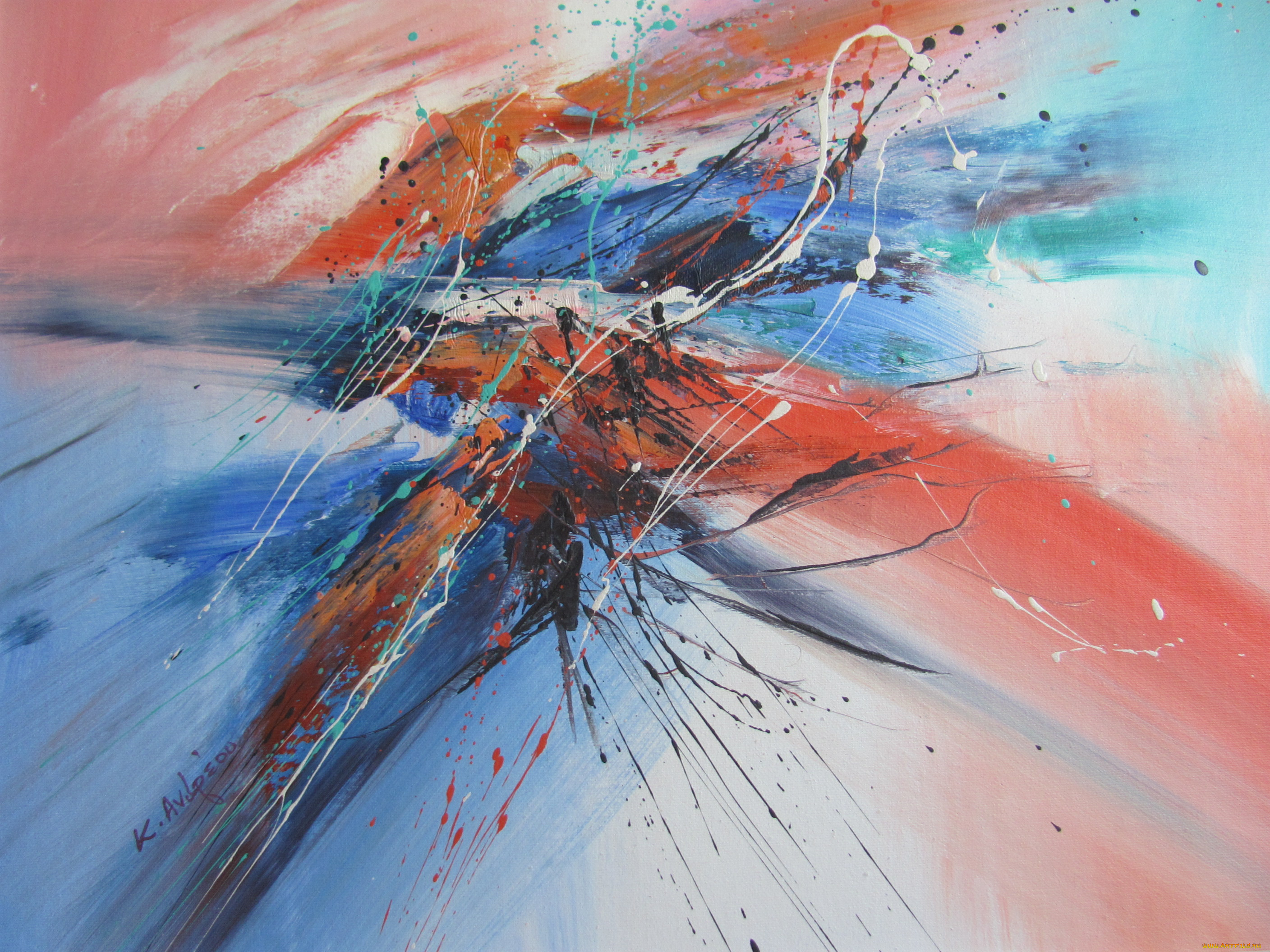 рисованные, абстракция