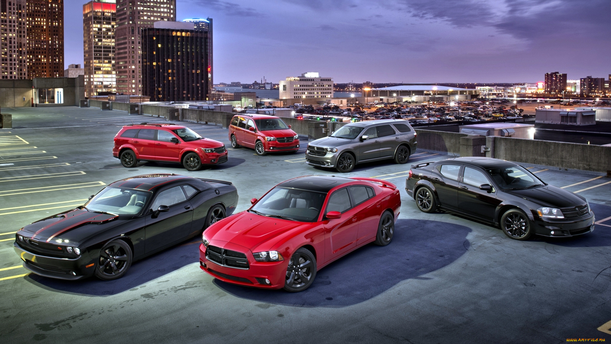 mixed, автомобили, dodge, машины, стоянка, город
