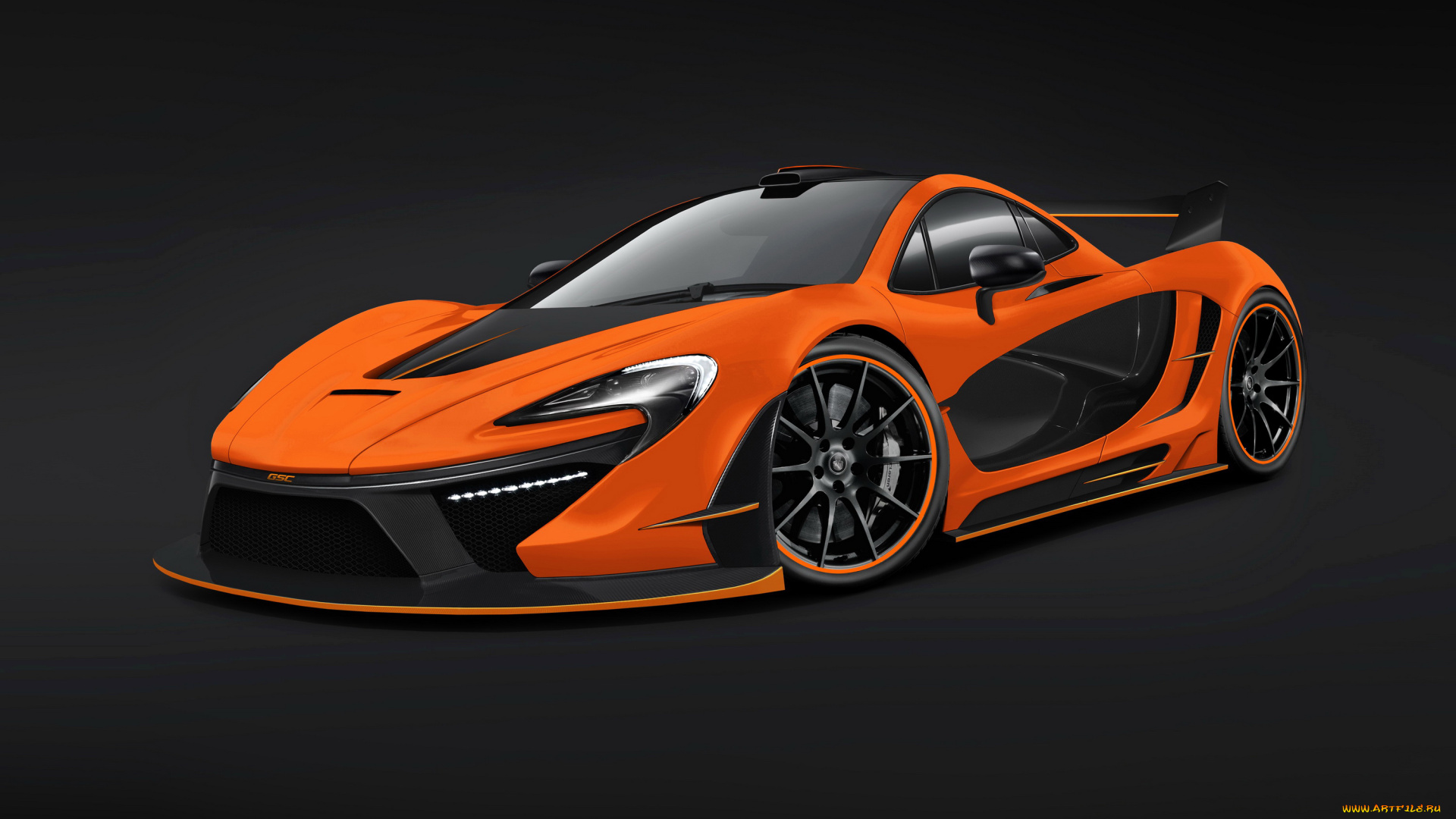 2014, mclaren, p1, night, glow, автомобили, 3д, оранжевый, mclaren, тюнинг