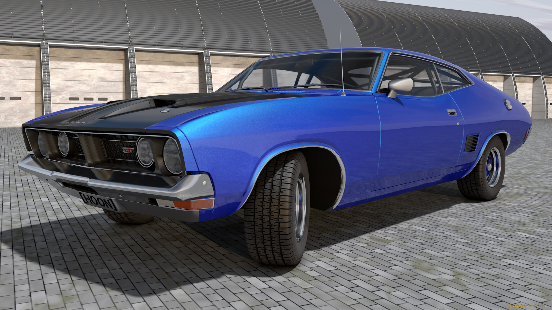 автомобили, 3д, xb, 1973, ford, falcon, gt