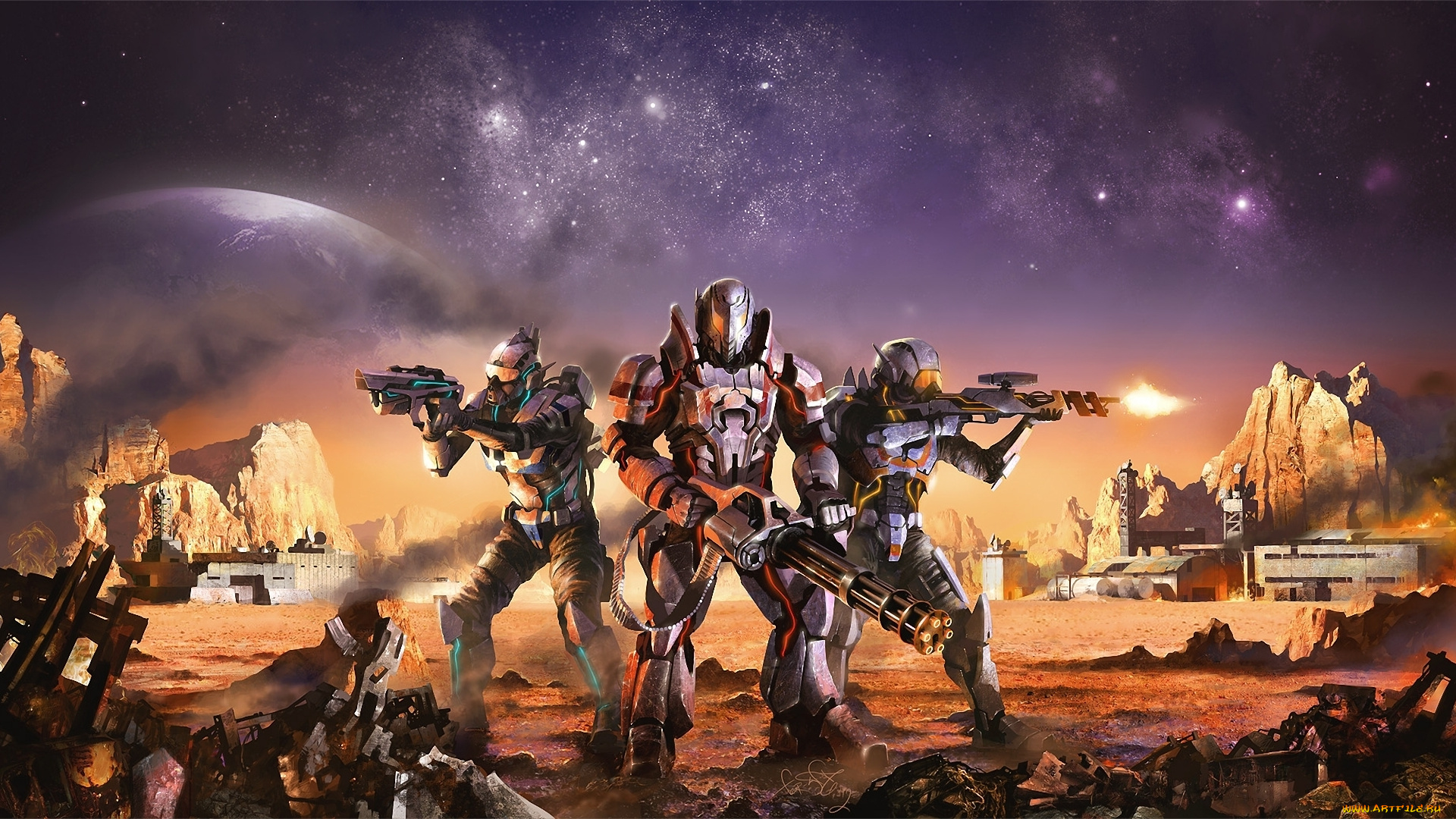 combat, sector, видео, игры, планета, защитные, солдаты, оборона, пулемет, костюмы