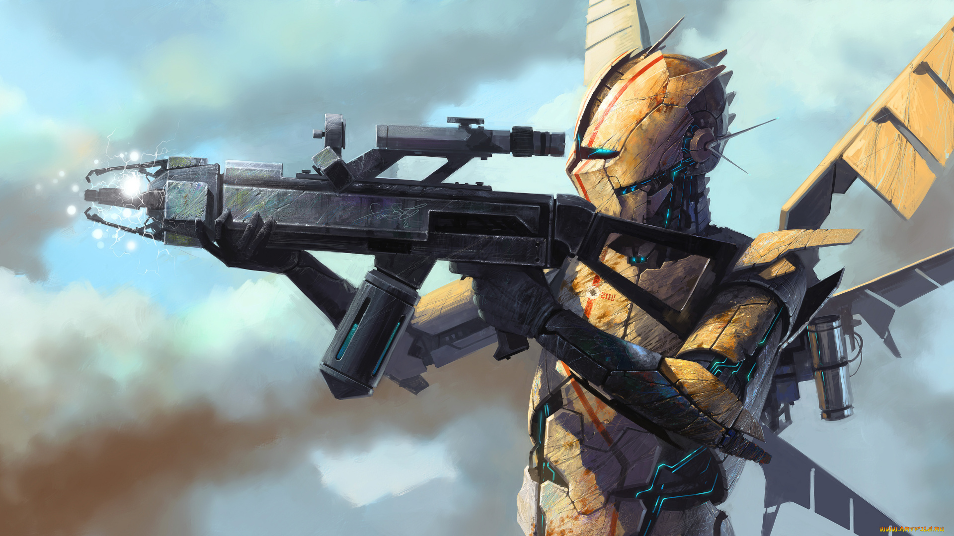 фэнтези, роботы, , киборги, , механизмы, киборг, будущее, иной, мир, робот, оружие