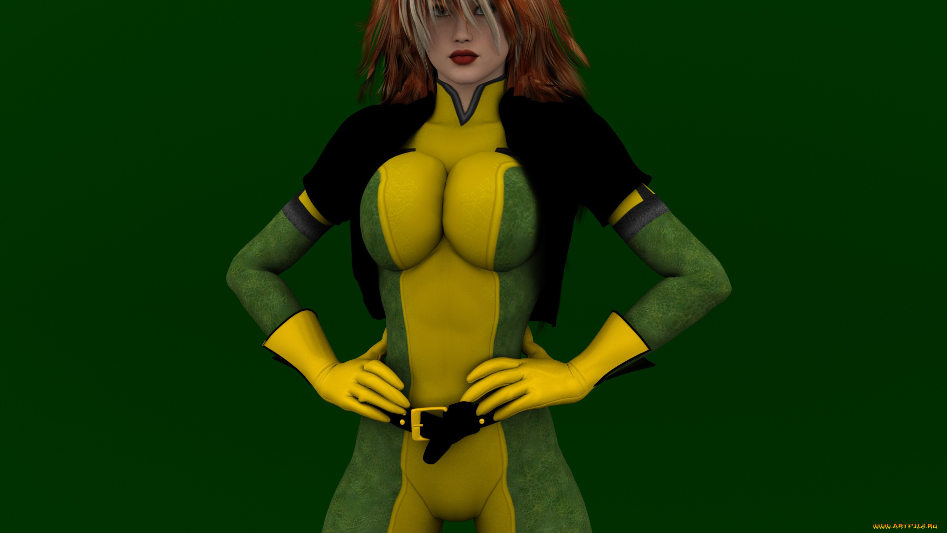 3д, графика, люди, , people, рыжая, девушка, взгляд, фон