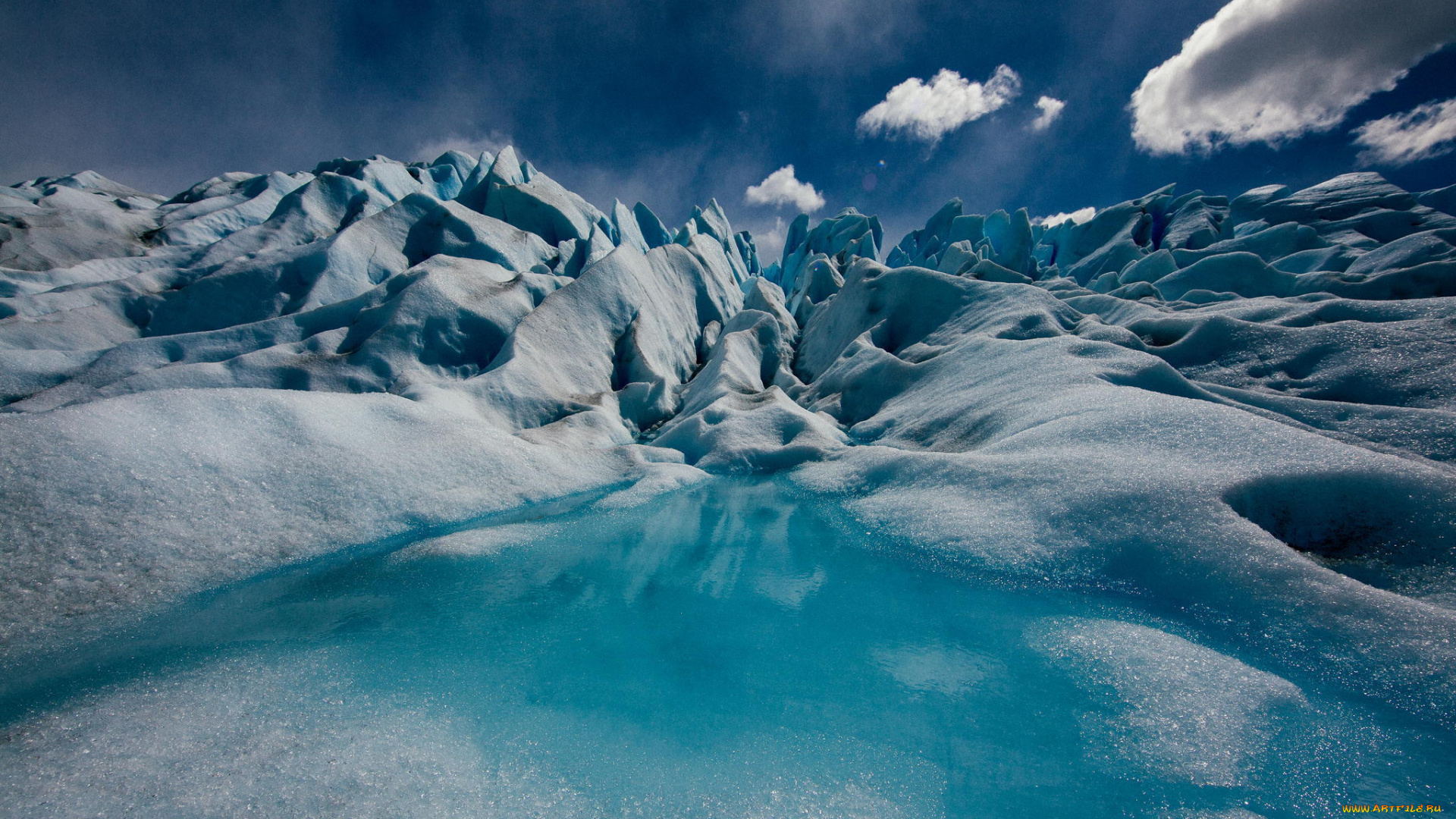 природа, айсберги, и, ледники, лет, ледник, вода