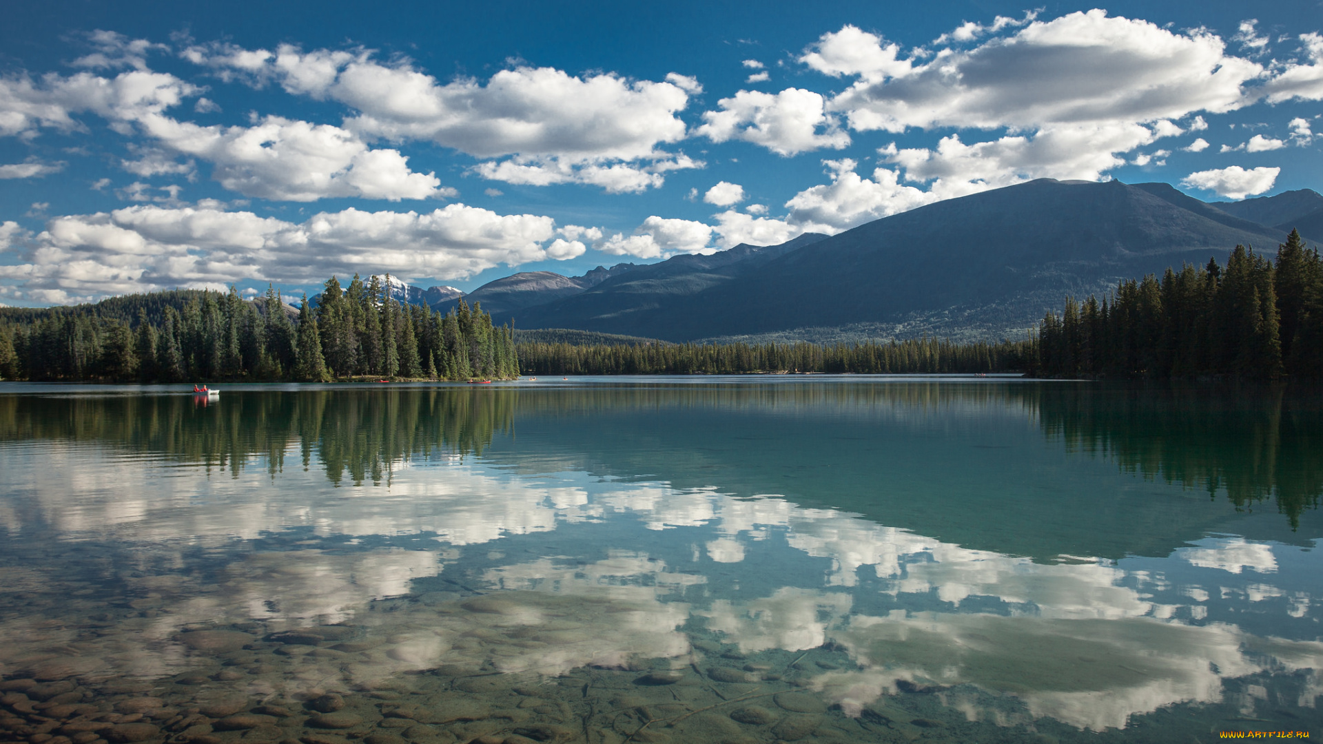 природа, реки, озера, отражение, облака, озеро