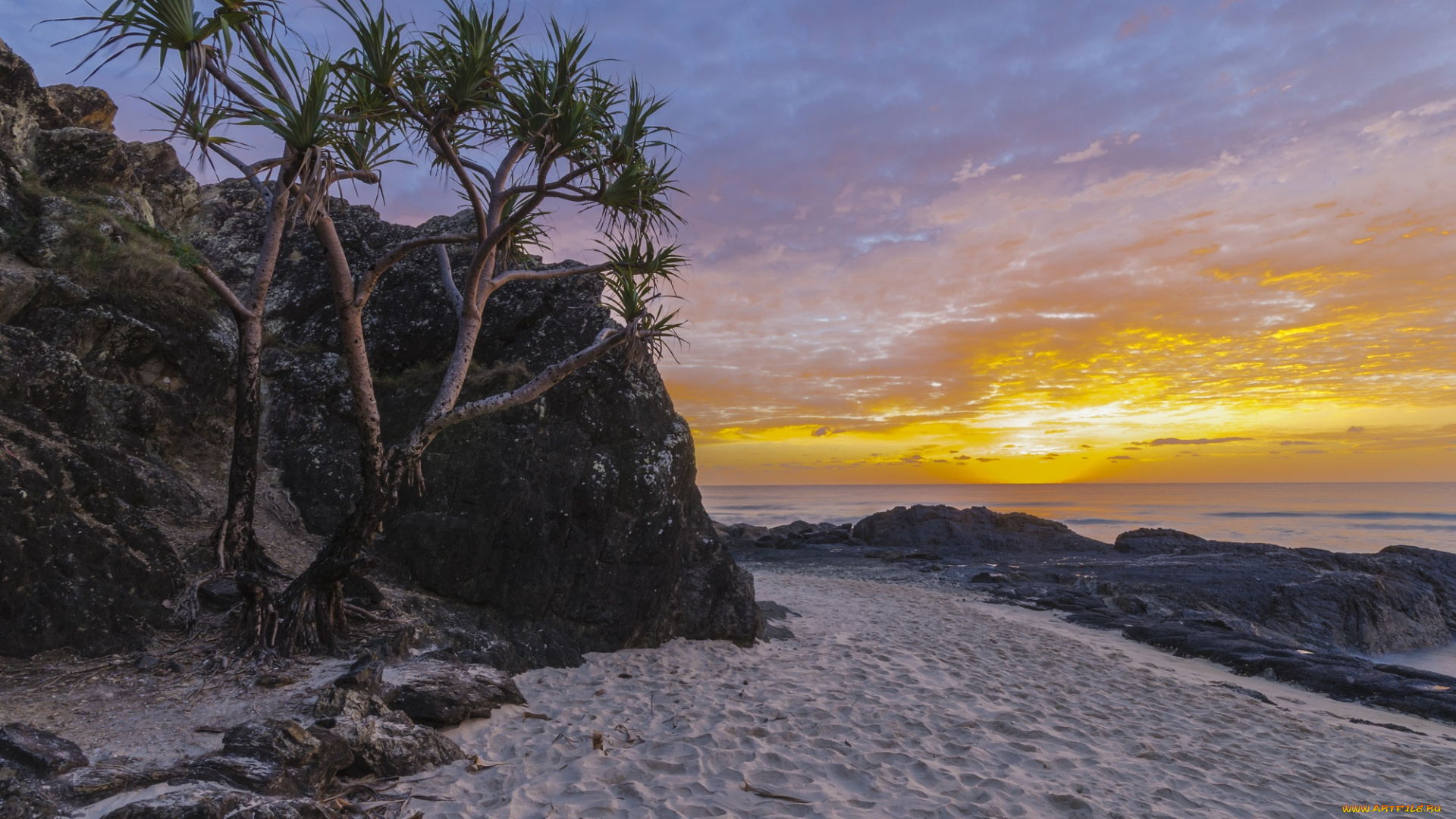 природа, восходы, закаты, горизонт, побережье, океан, заря