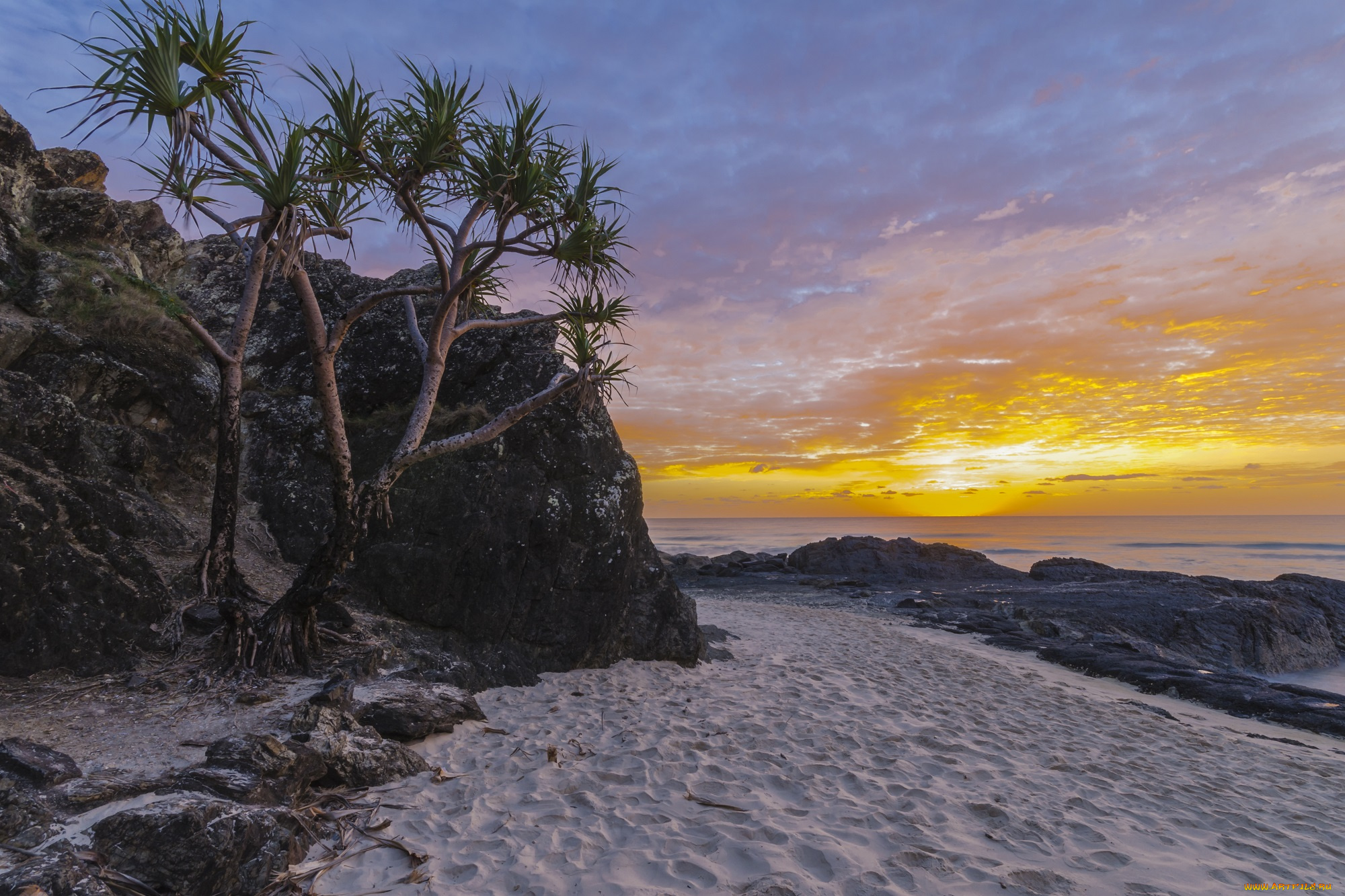природа, восходы, закаты, горизонт, побережье, океан, заря