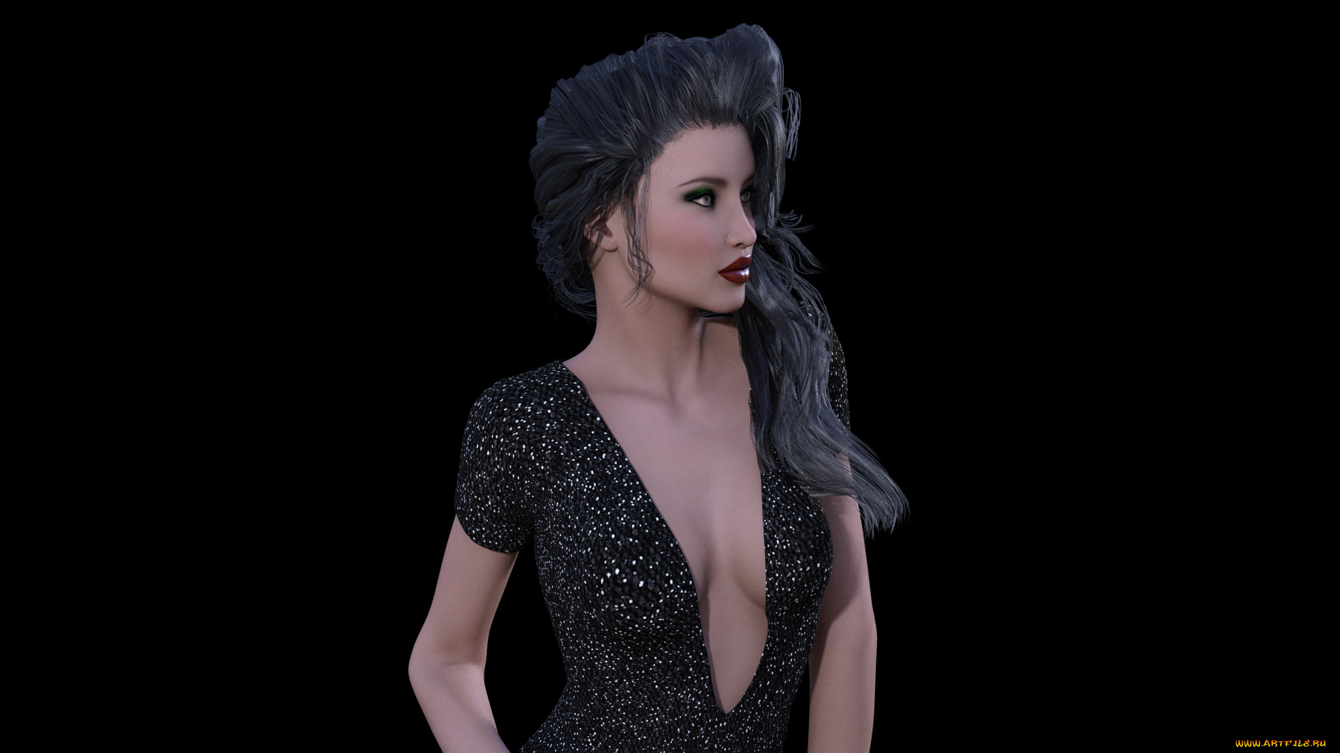 3д, графика, люди, , people, фон, взгляд, девушка