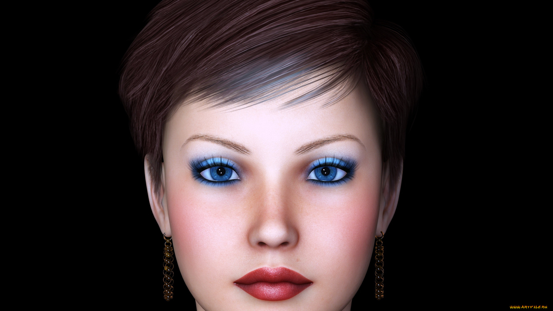 3д, графика, портрет, , portraits, фон, взгляд, девушка