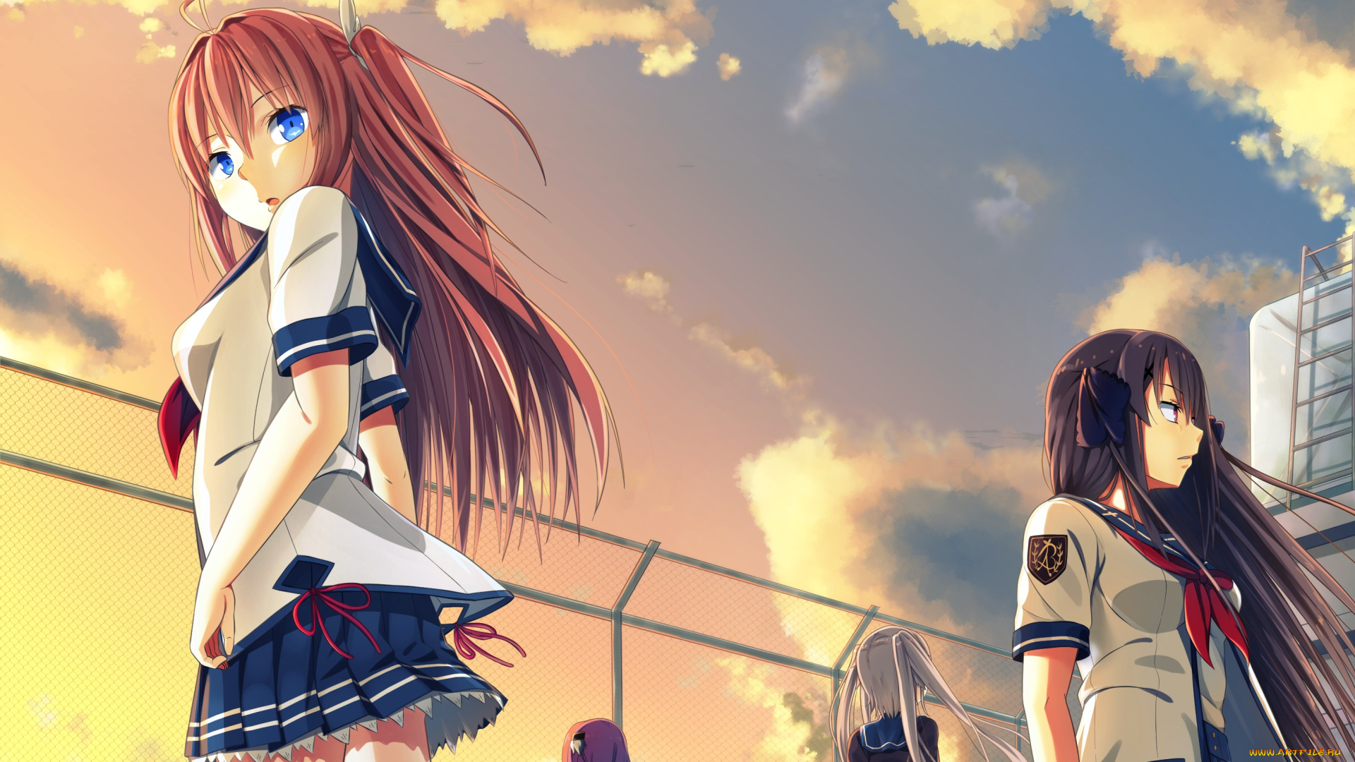 аниме, aokana, девушки