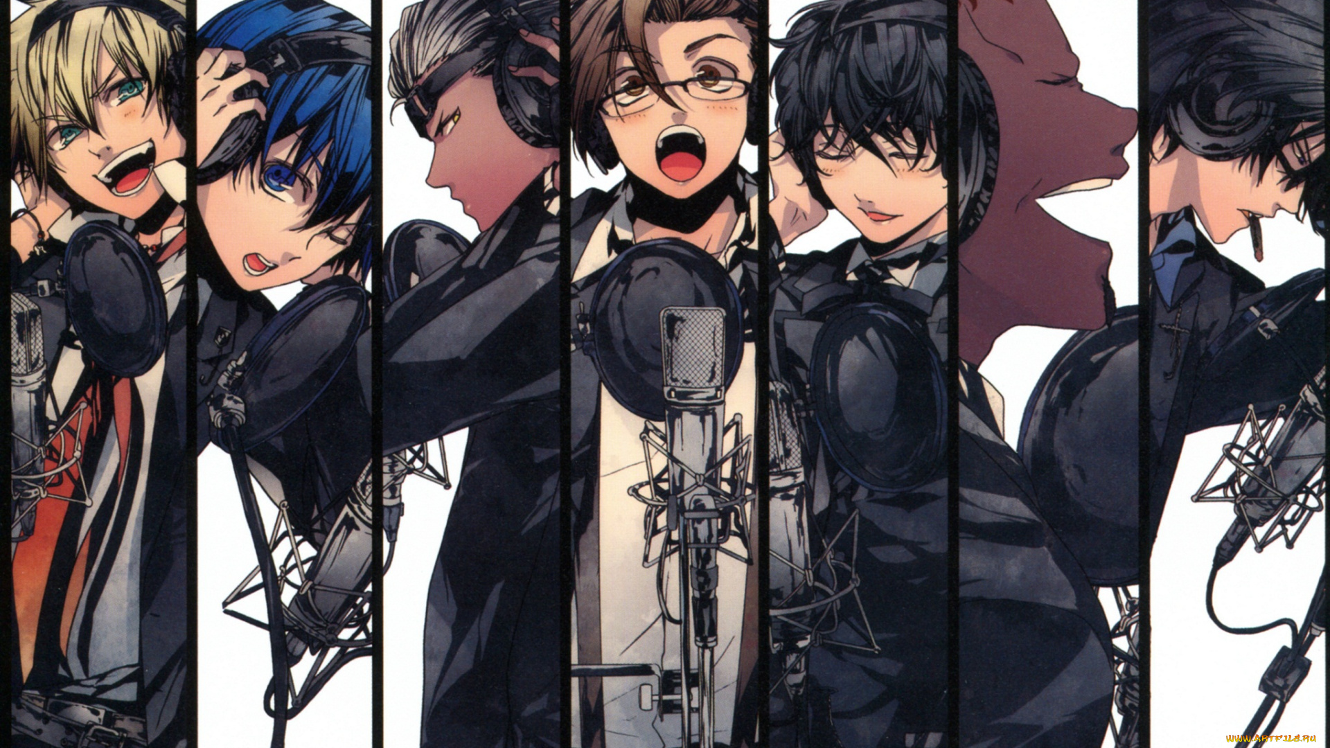 аниме, arcana, famiglia, la, storia, della, arcana, famiglia, liberta, nova, debito, pace, luka, dante, jolly, история, семьи, аркана, микрофоны, наушники, очки, сигара, улыбки