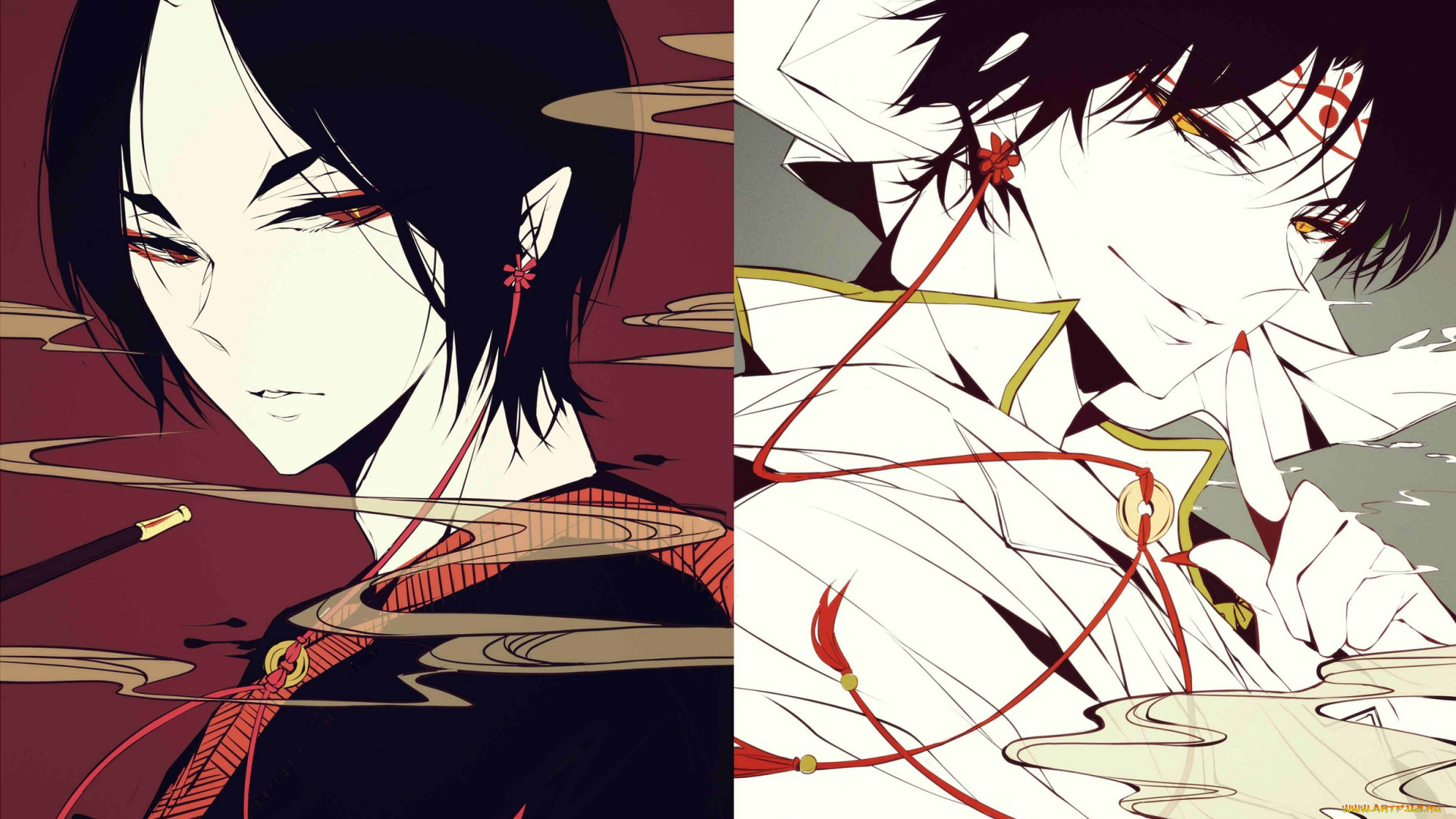 аниме, hoozuki, no, reitetsu, хакутаку, хладнокровный, хозуки