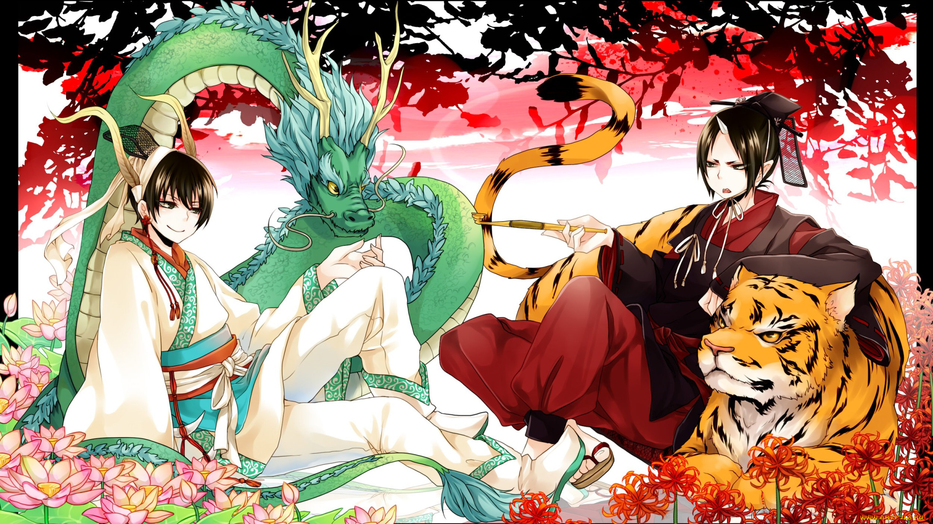 аниме, hoozuki, no, reitetsu, хакутаку, хладнокровный, хозуки