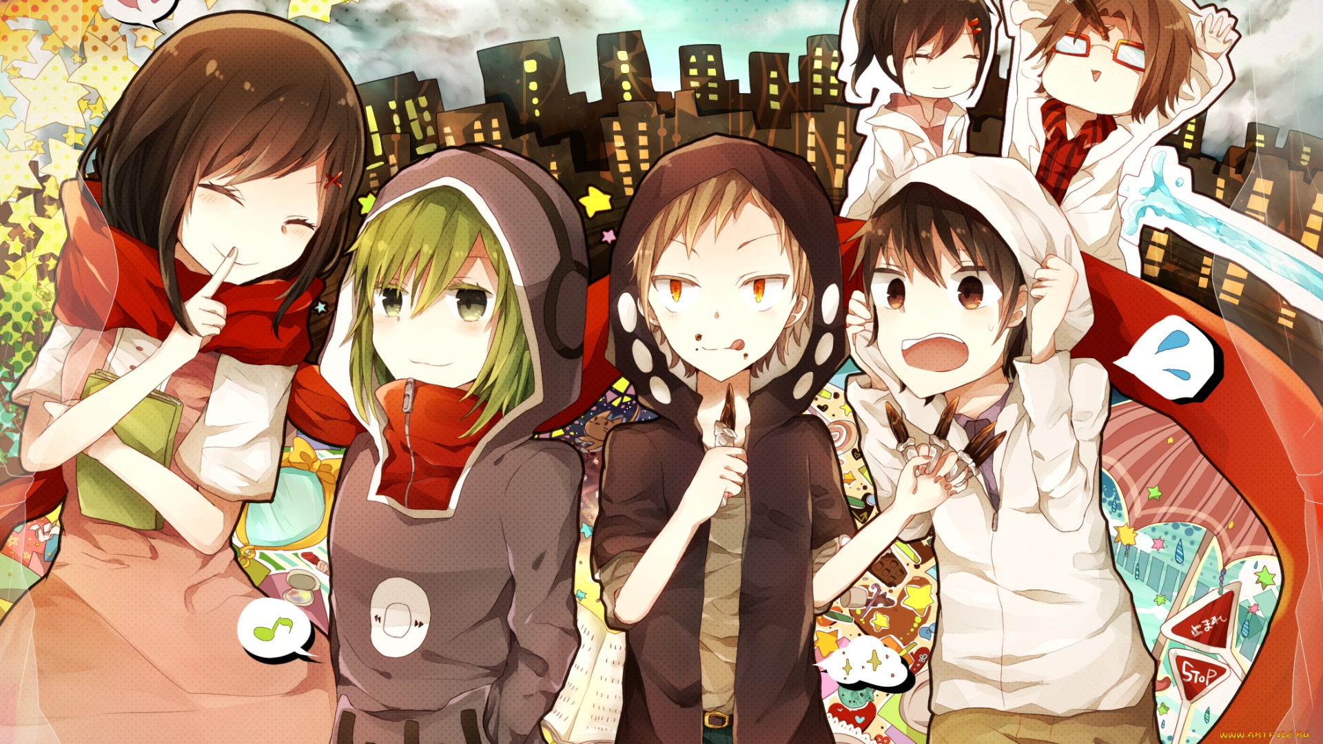 аниме, kagerou, project, арт, малыши