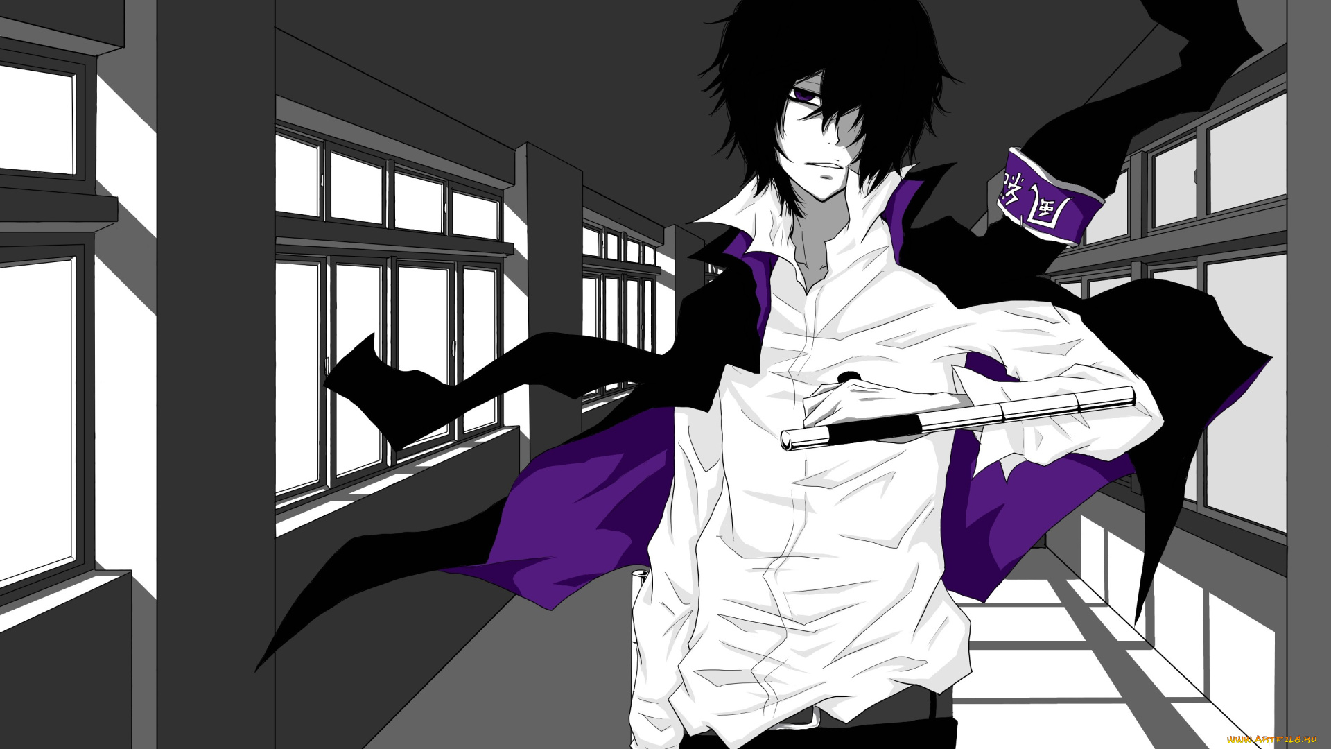 аниме, katekyo, hitman, reborn, хибари, кёя, парень, арт