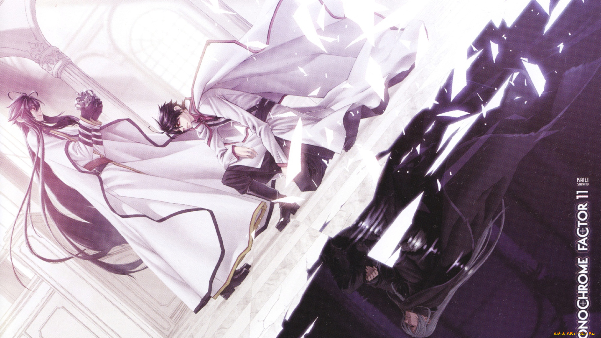 аниме, monochrome, factor, акира, широгане, парни