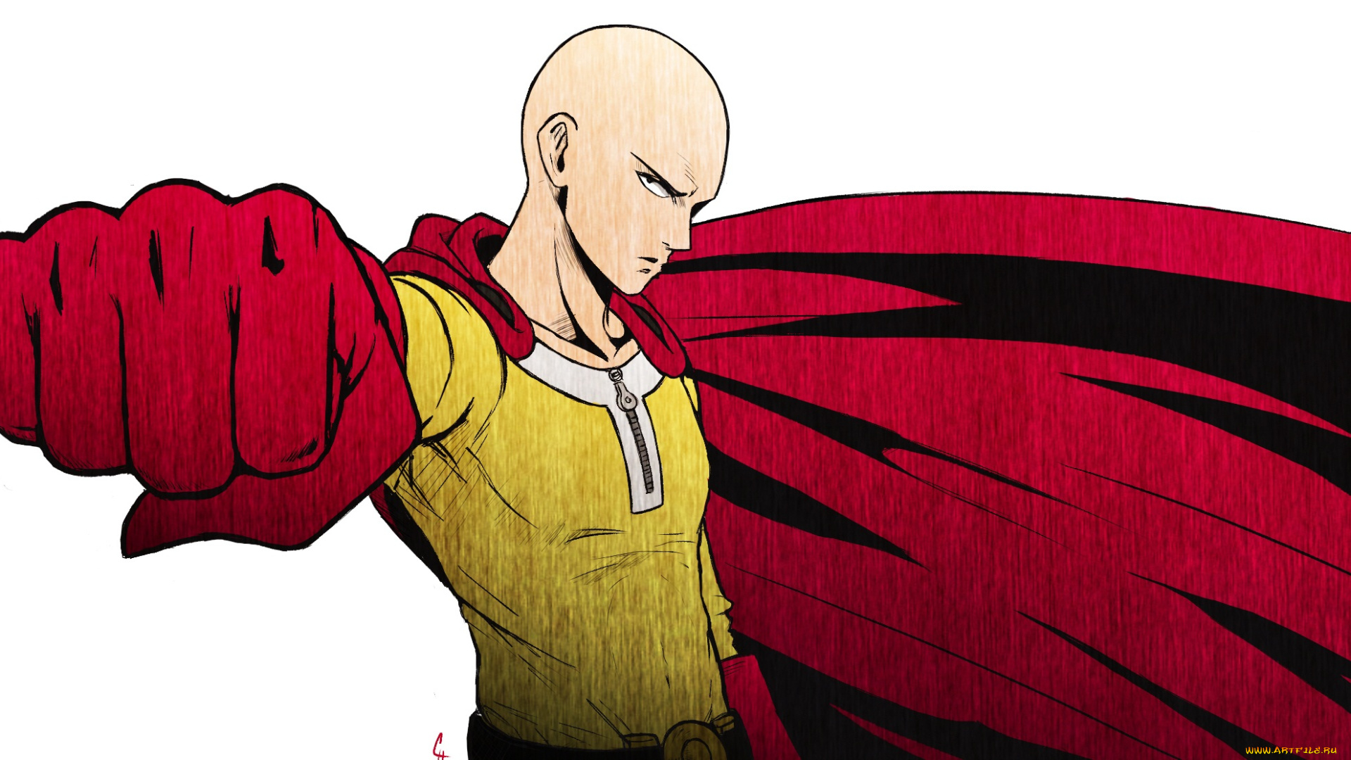 аниме, one, punch, man, сайтама