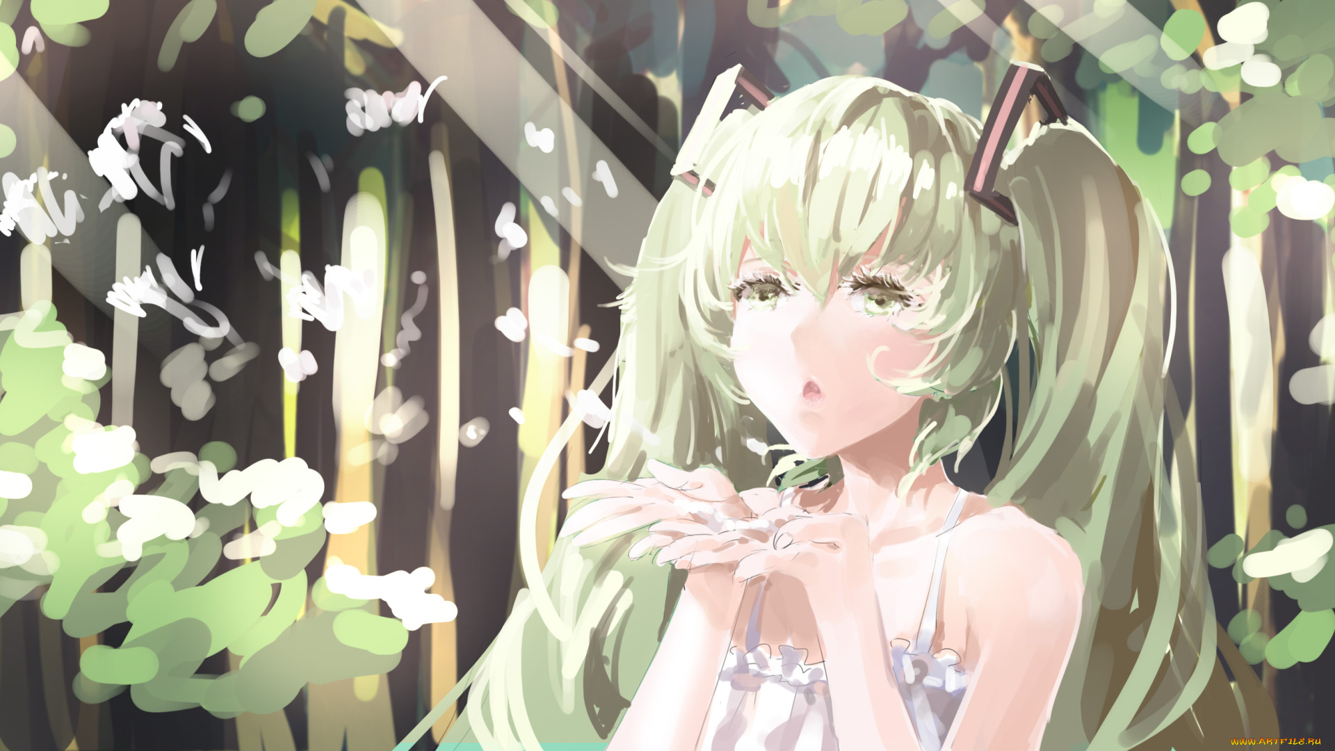 аниме, vocaloid, hatsune, miku, marie, mushroom