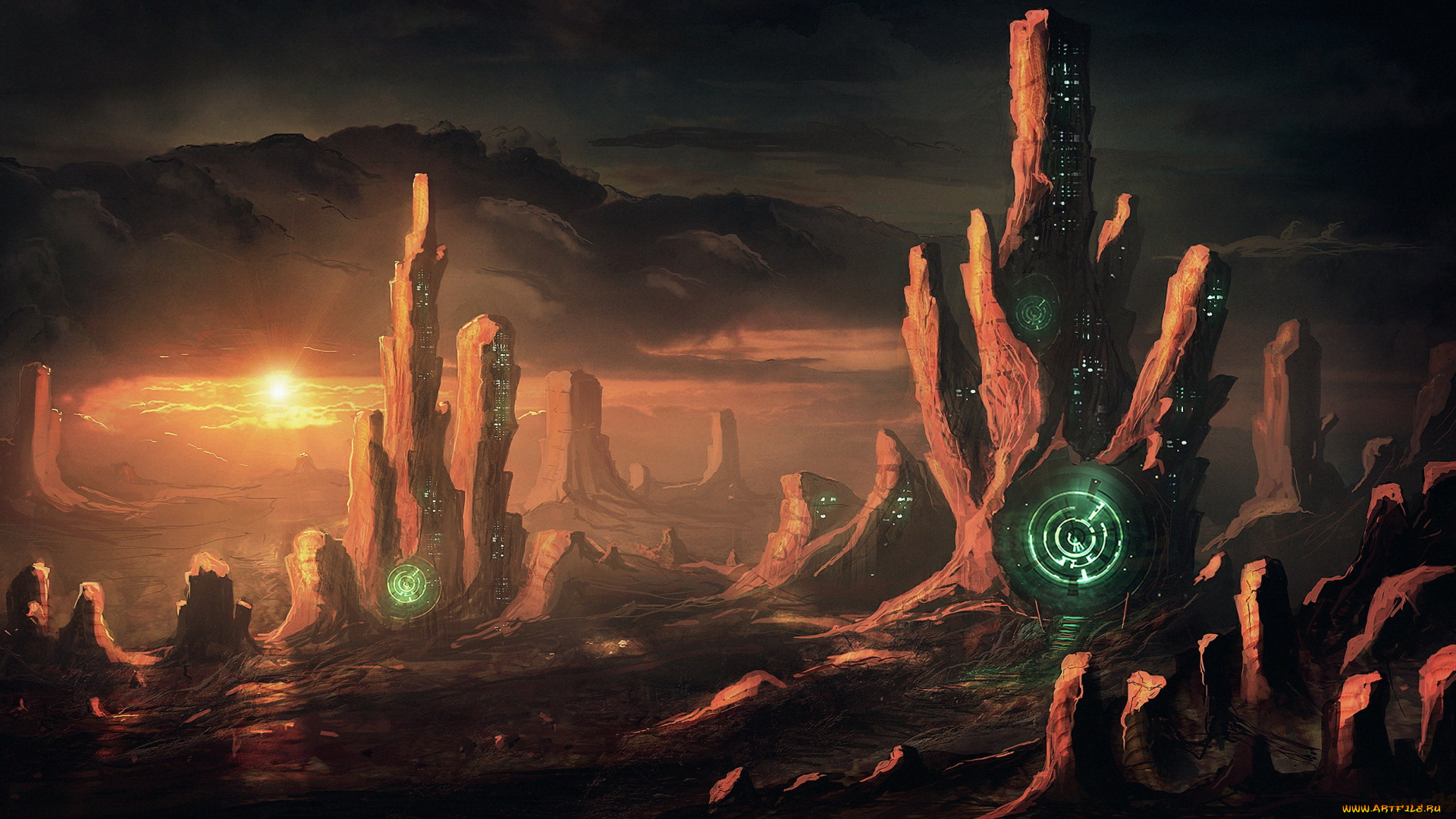 фэнтези, иные, миры, , иные, времена, планета, чужая, скалы, мир, иной