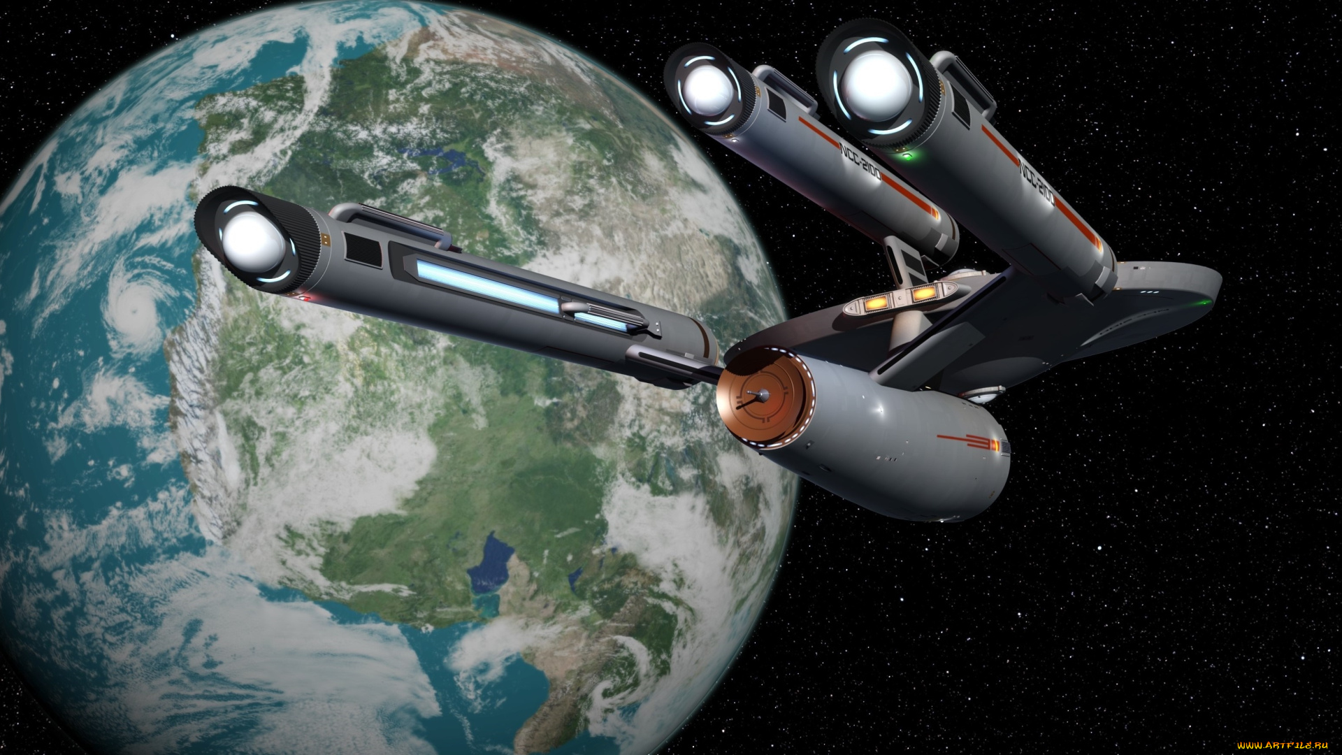 космос, арт, вселенная, полет, космический, корабль, планета