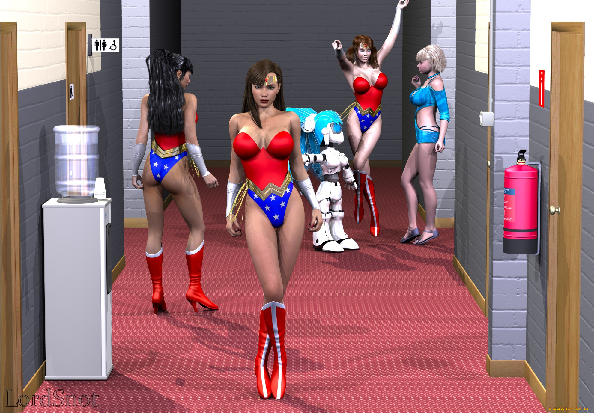 3д, графика, фантазия, , fantasy, андроид, фон, взгляд, девушки