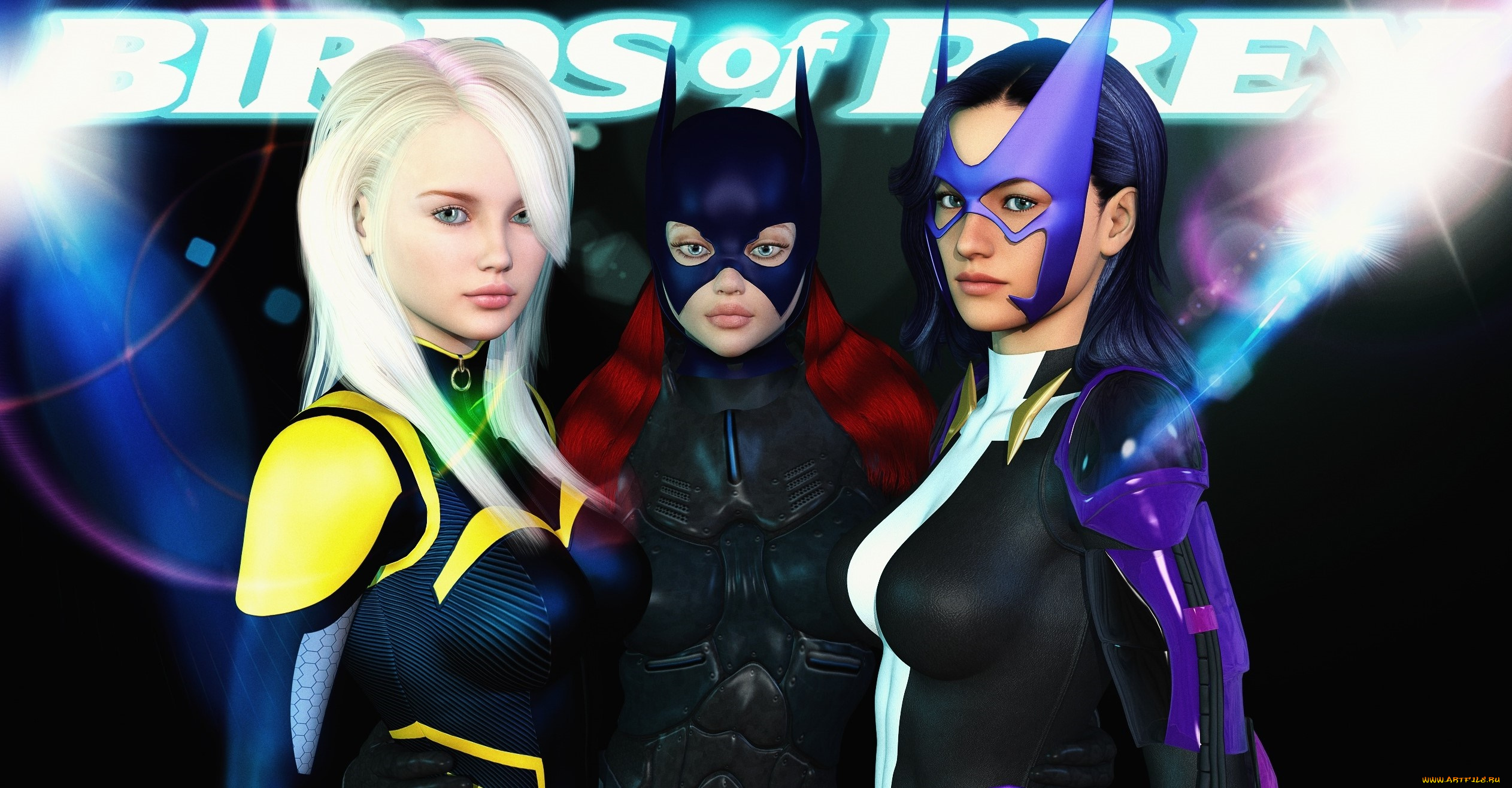 3д, графика, люди, , people, взгляд, девушки, фон, маски