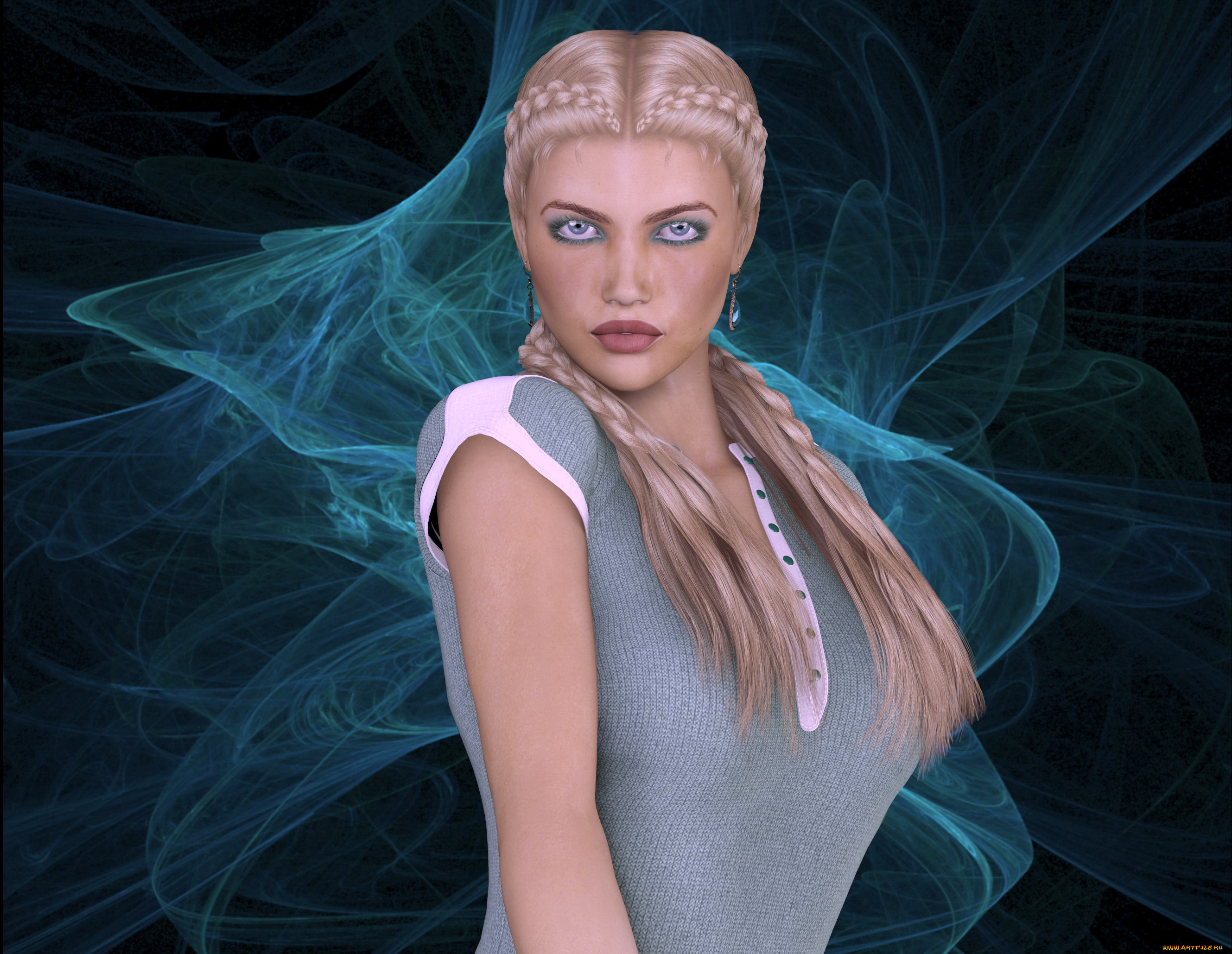 3д, графика, люди, , people, девушка, фон, взгляд